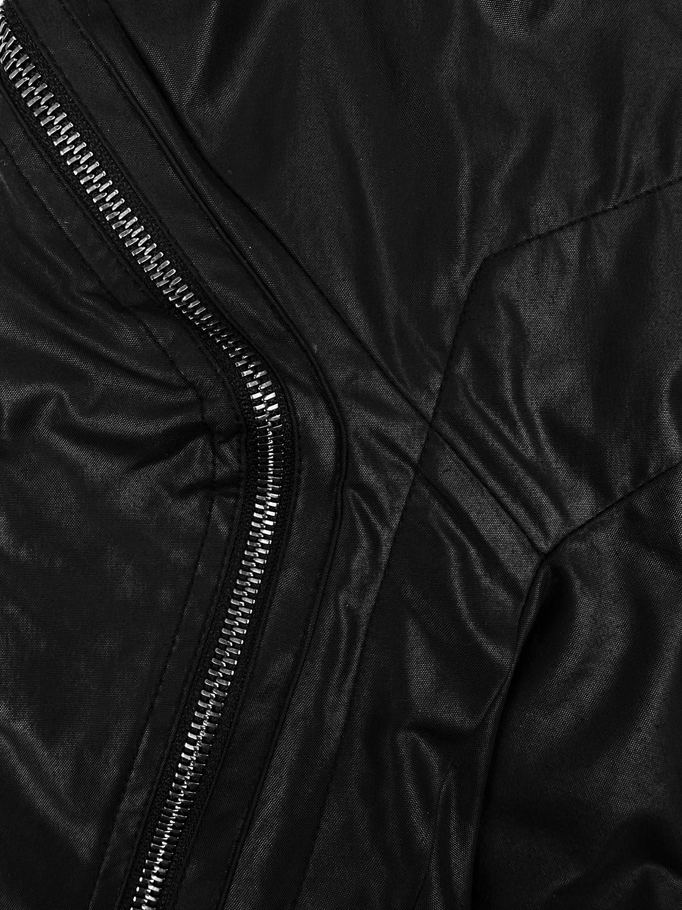 Julius_7 Black ‘Butterfly’ Pocket Mult-zip Black Nylon Pants