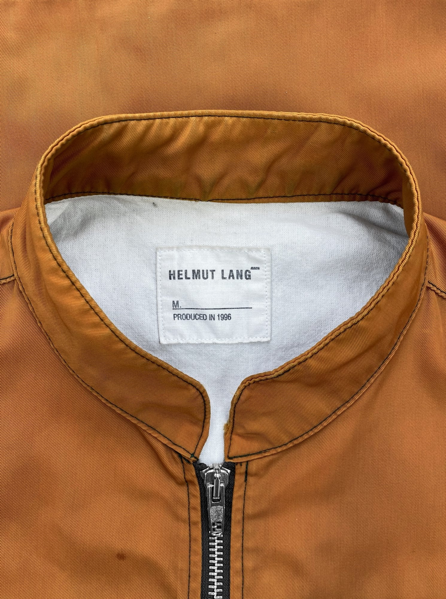 SS96 Helmut Lang MA-1 Burnt Nylon Moto Jacket