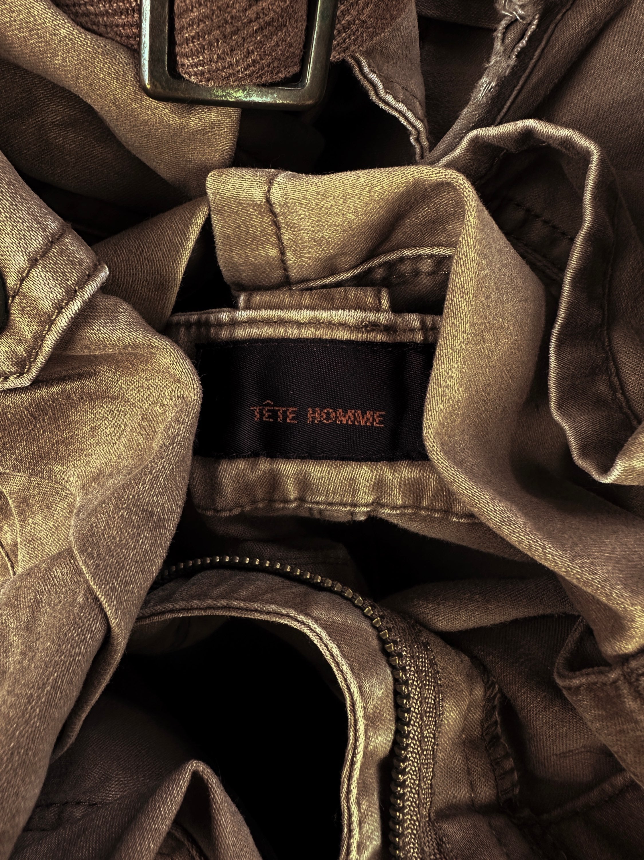 00s Tete Homme ‘Belted’ Multi Pocket Tan Cargo Pants