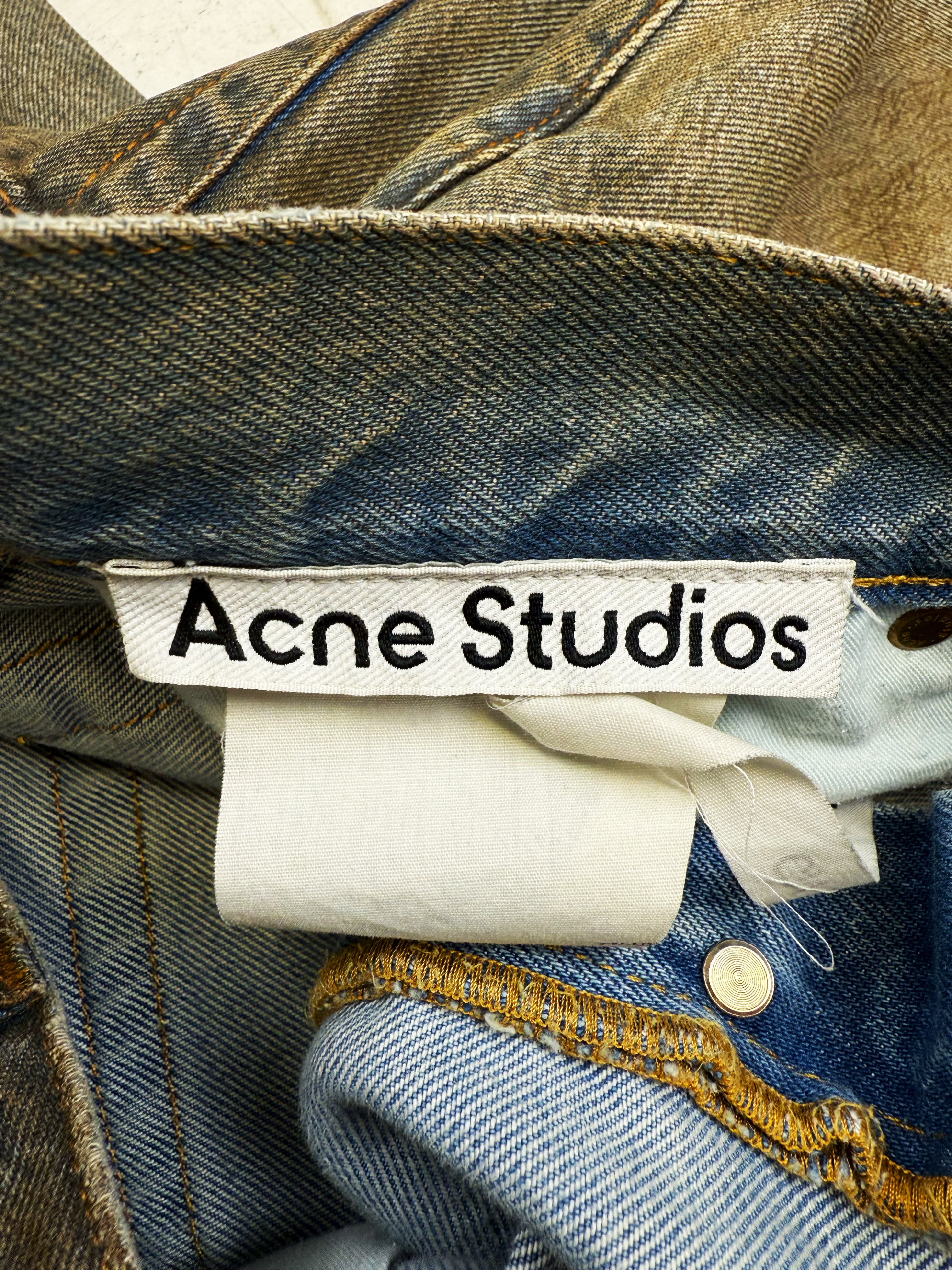 Acne Studios Dirt Wash Super Baggy Wide Cut Denim