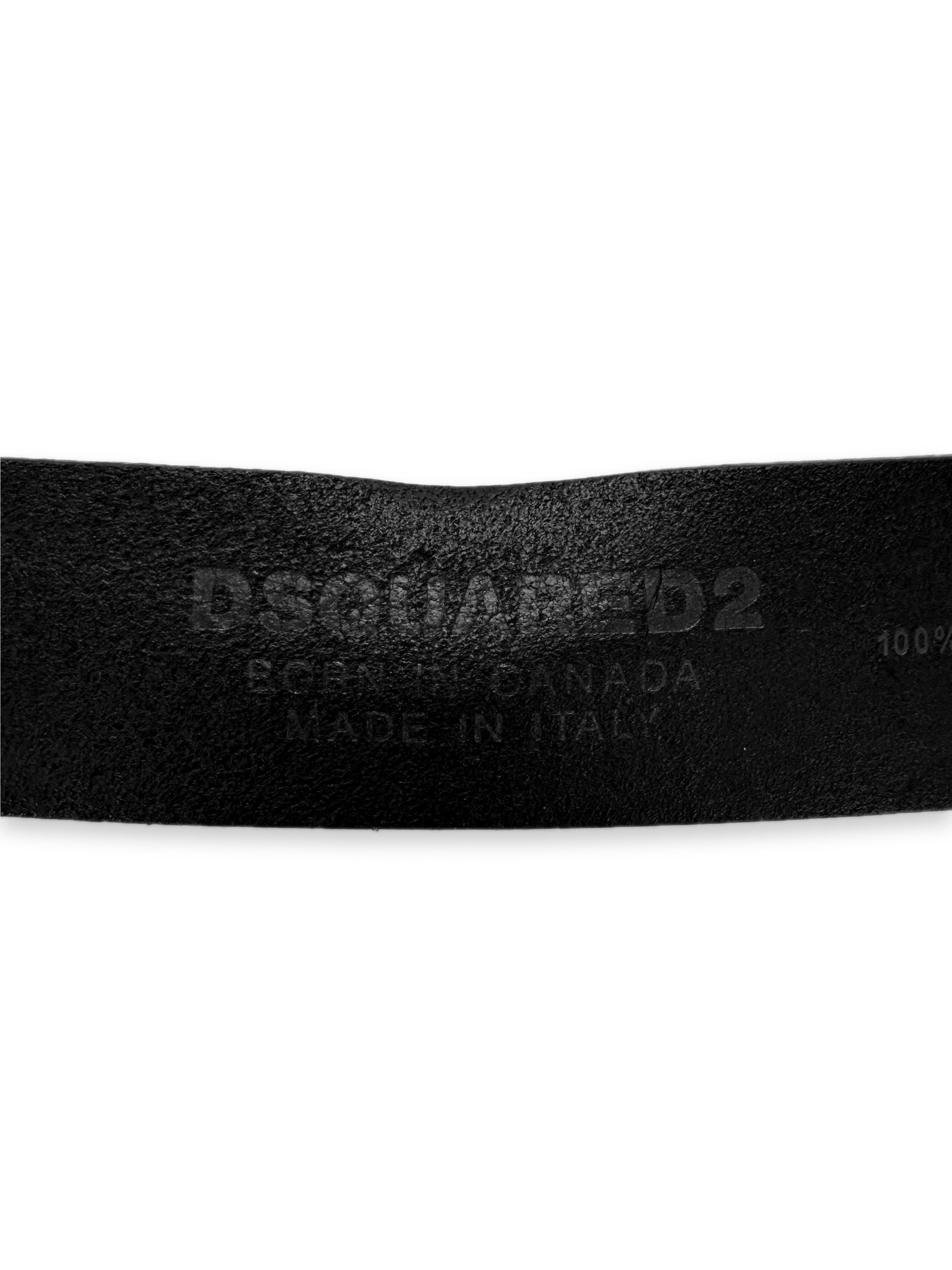 SS00 DSquared2 ‘Got Brewski?’ Bottle Opener Leather Belt