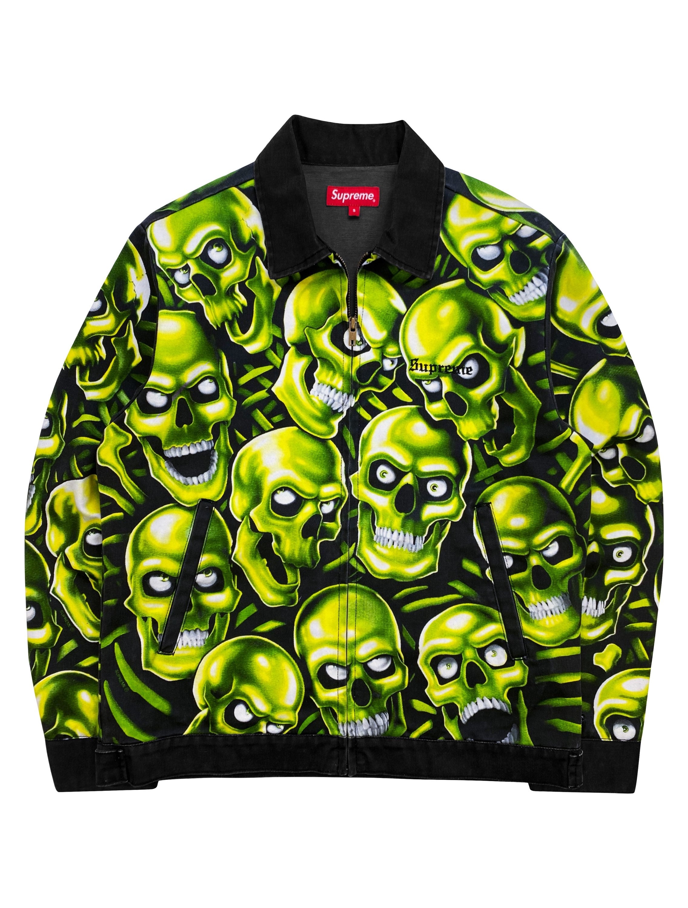SS18 Supreme ‘Skull Pile’ Full Print Denim Trucker Jacket