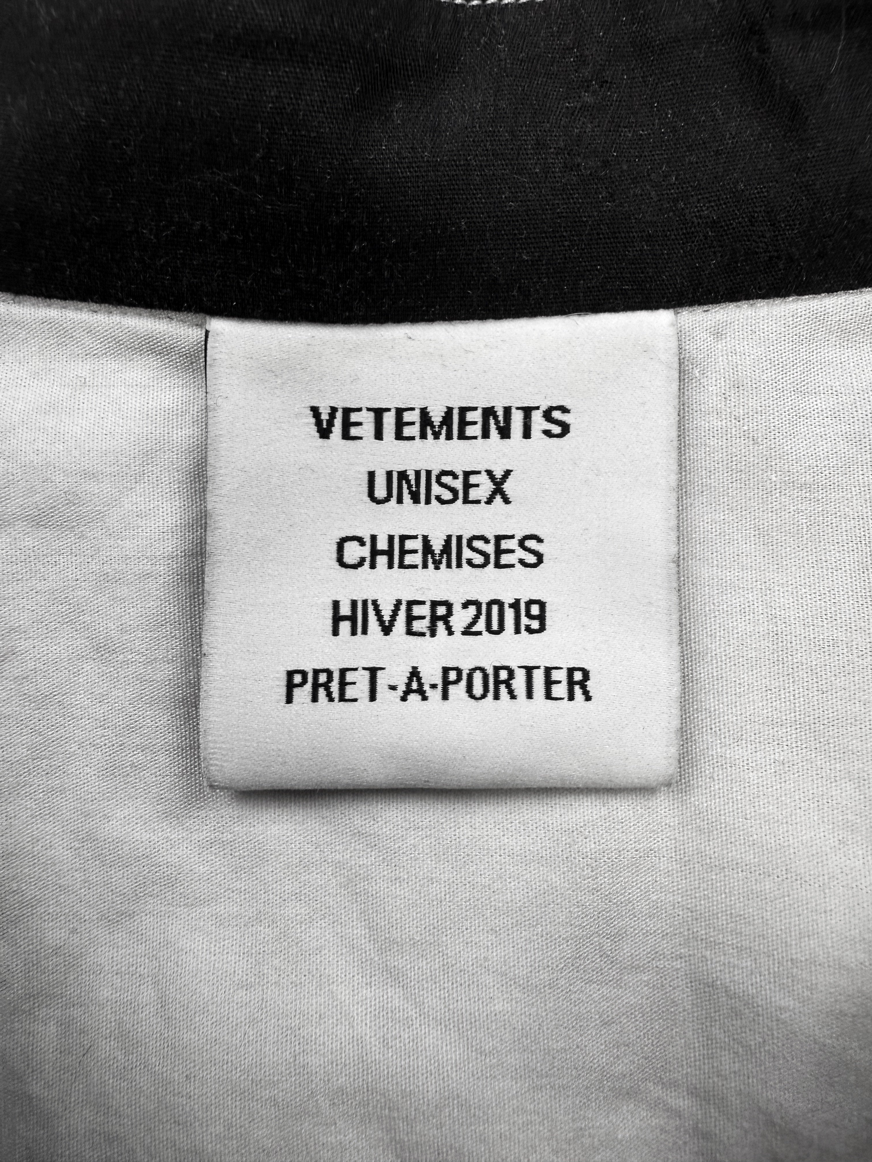 AW18 Vetements ‘Marilyn Manson’ Unsafe Oversized Button Up