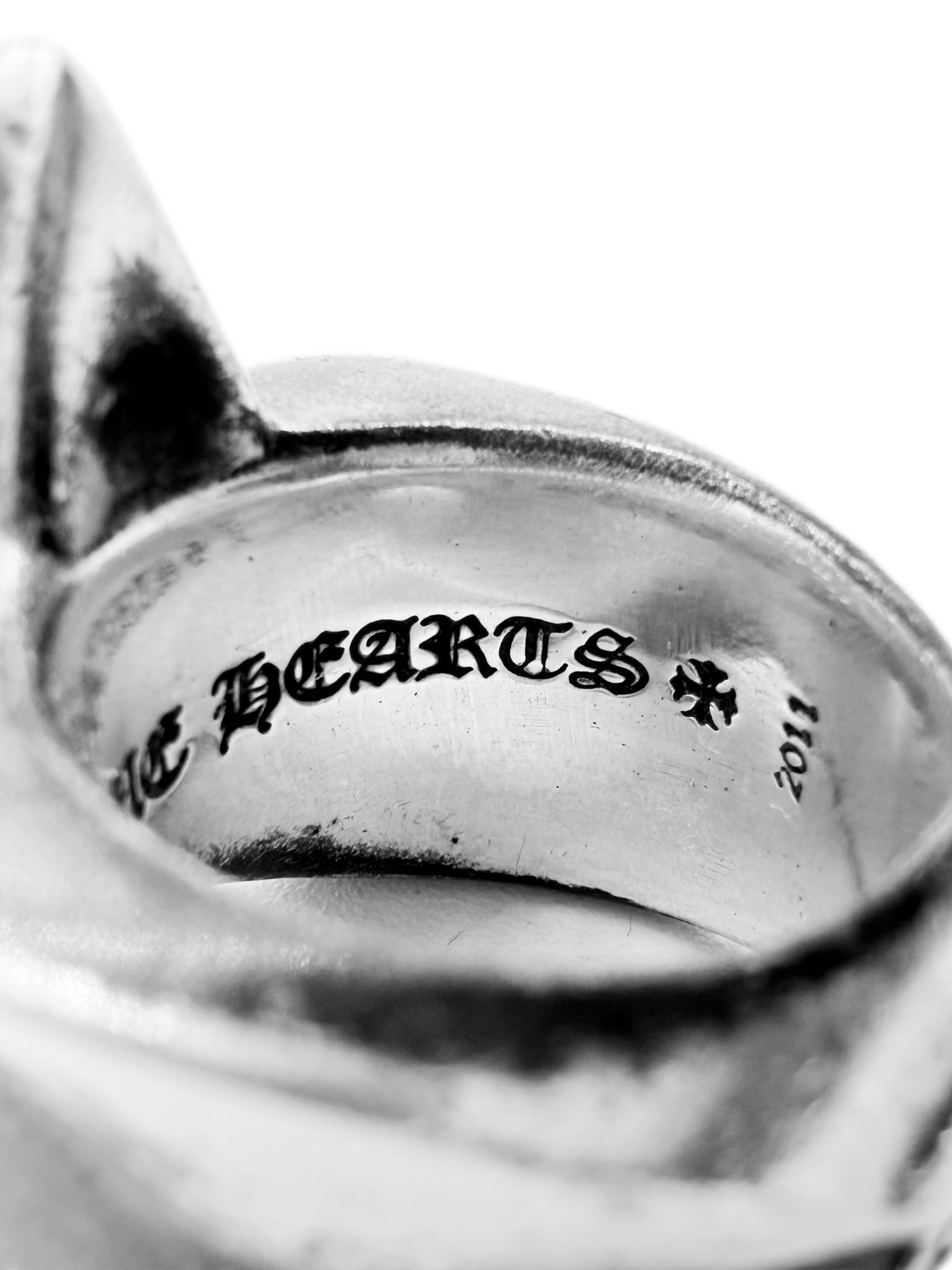 Chrome Hearts ‘5 Point Star’ .925 Silver XL Etched Ring