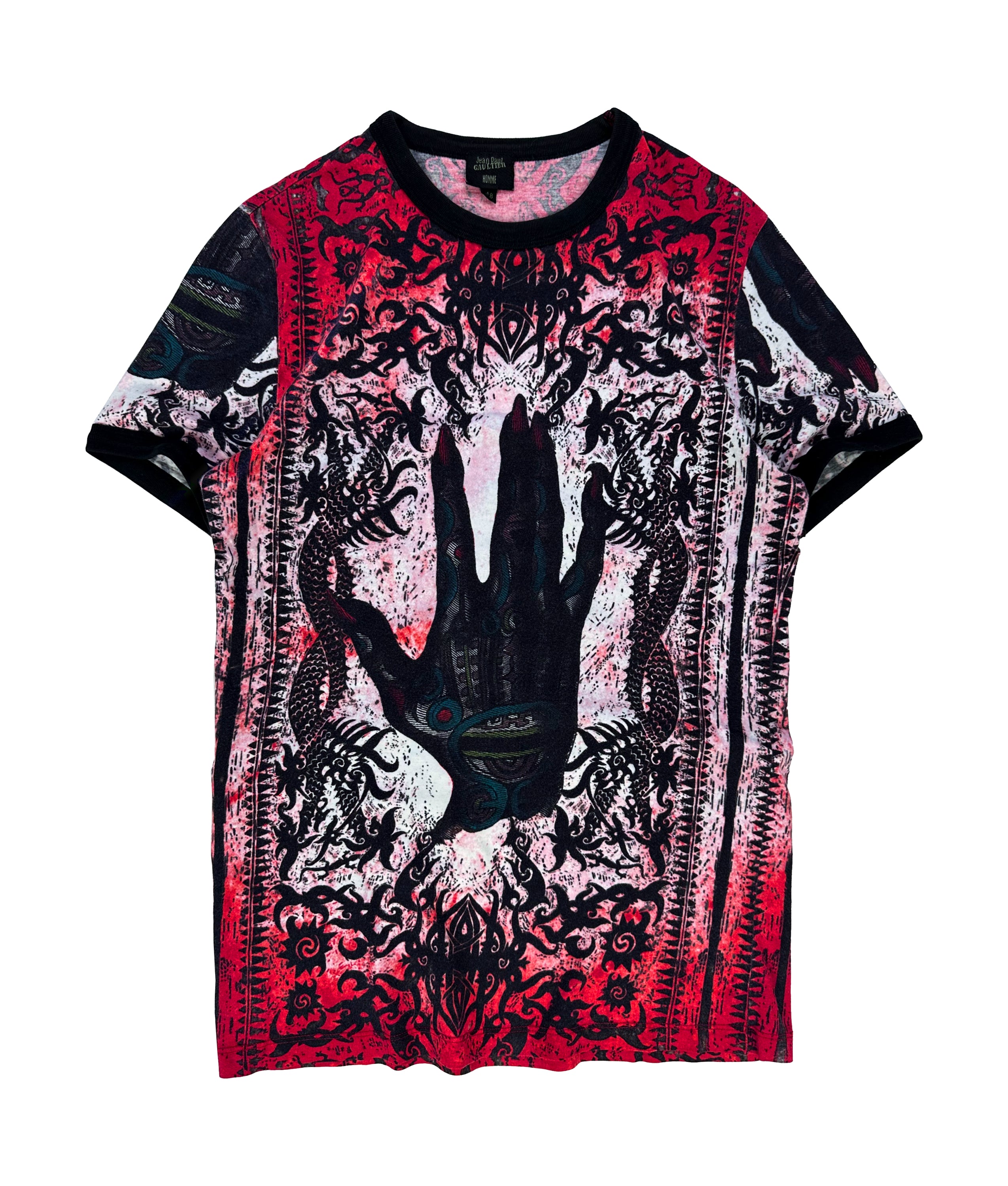 90s Jean Paul Gaultier ‘Devil’s Hand’ Gothic Tattoo T-Shirt