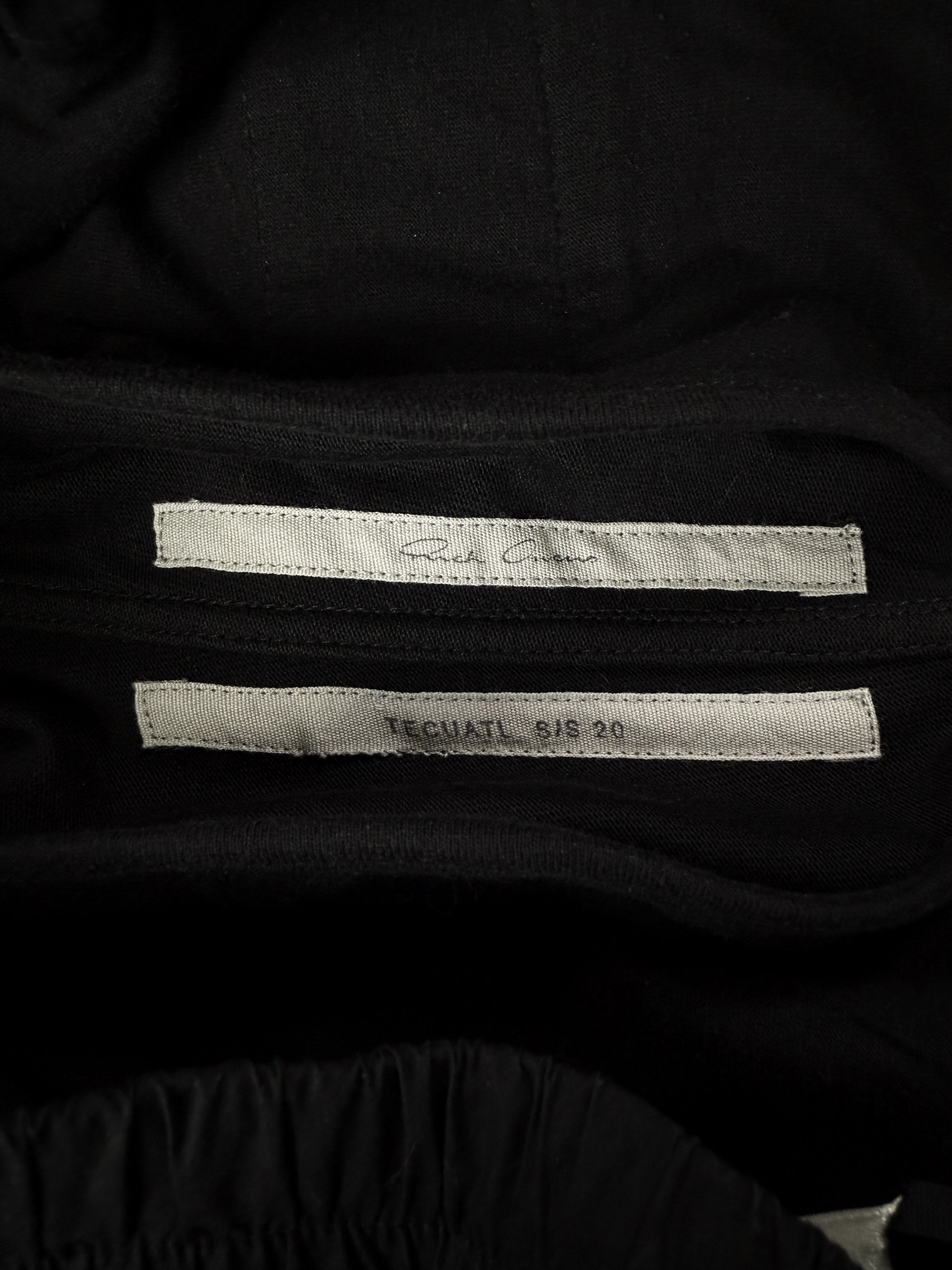 SS20 Rick Owens ‘Tecuatl’ Black Side-zip Flared Black Pants