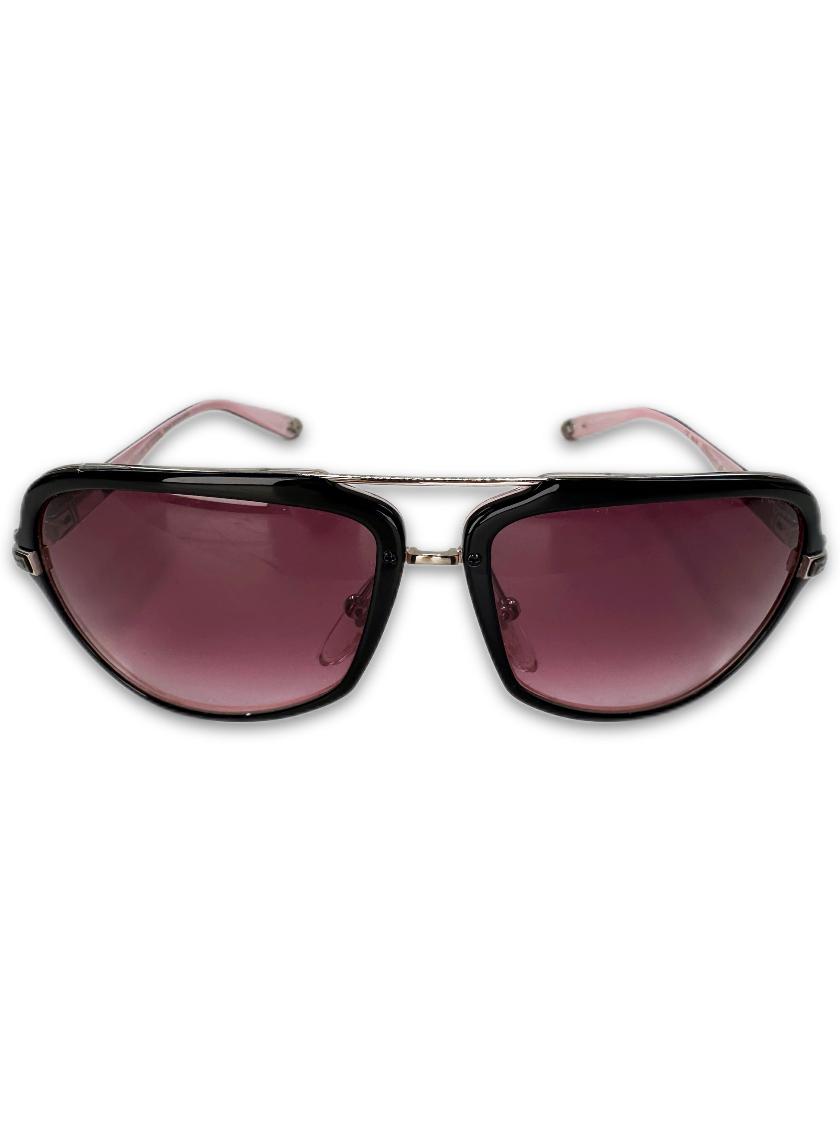 Chrome Hearts ‘Straight Up’ Dagger Pink Silver Aviator Sunglasses