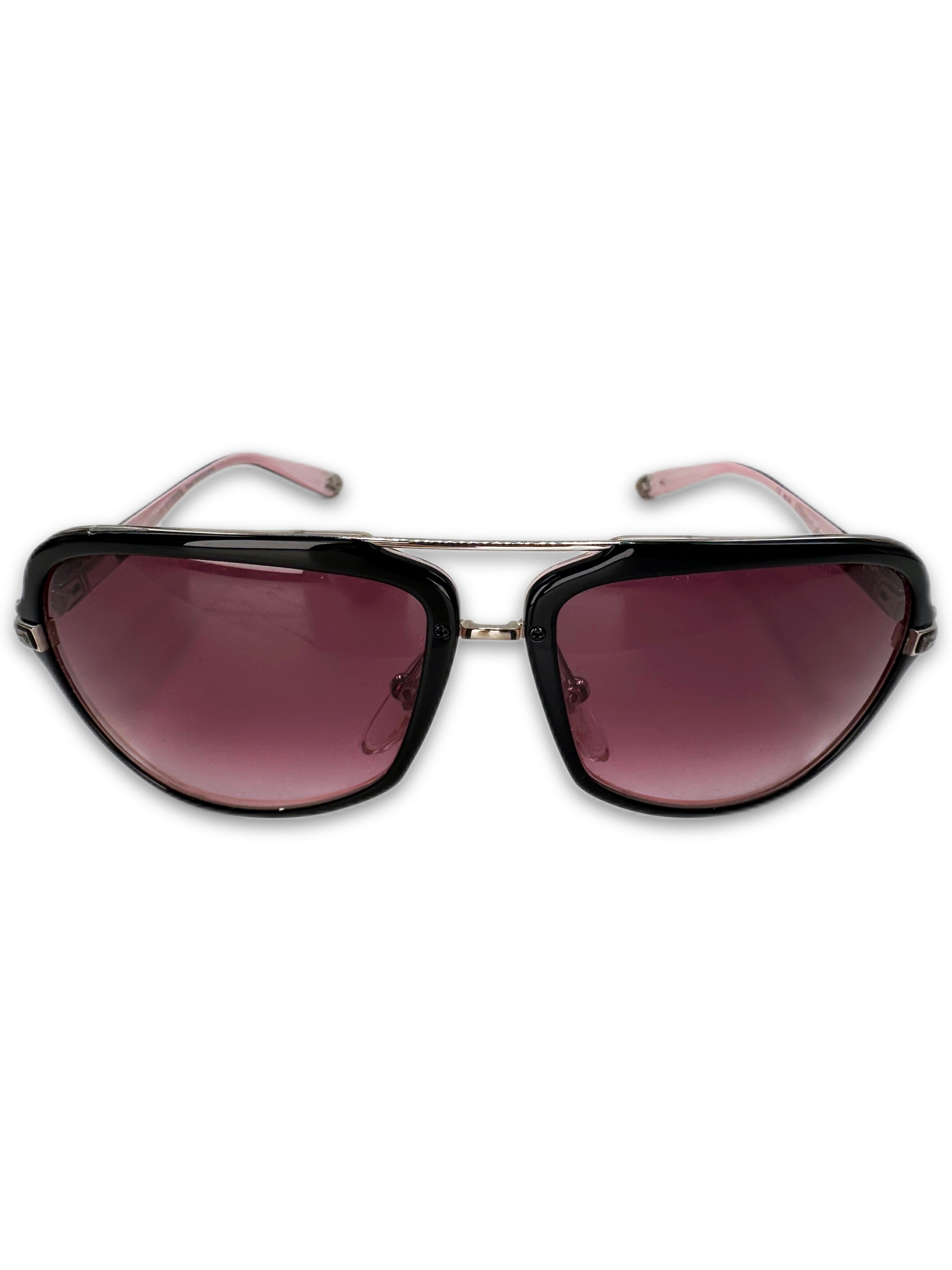 Chrome Hearts ‘Straight Up’ Dagger Pink Silver Aviator Sunglasses