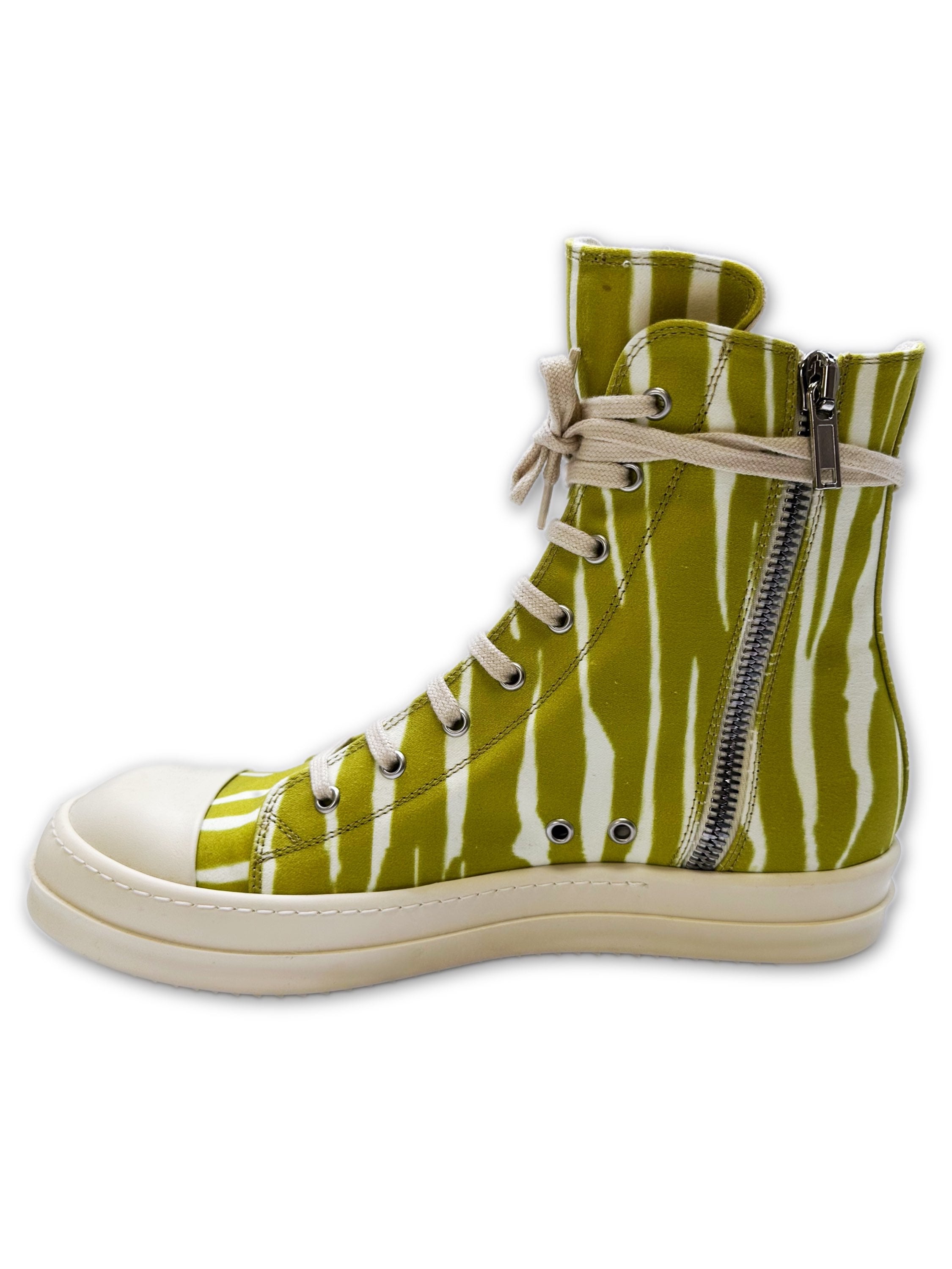 AW21 Rick Owens DRKSHDW ‘Zebra’ Hi-top Ramone Sneakers