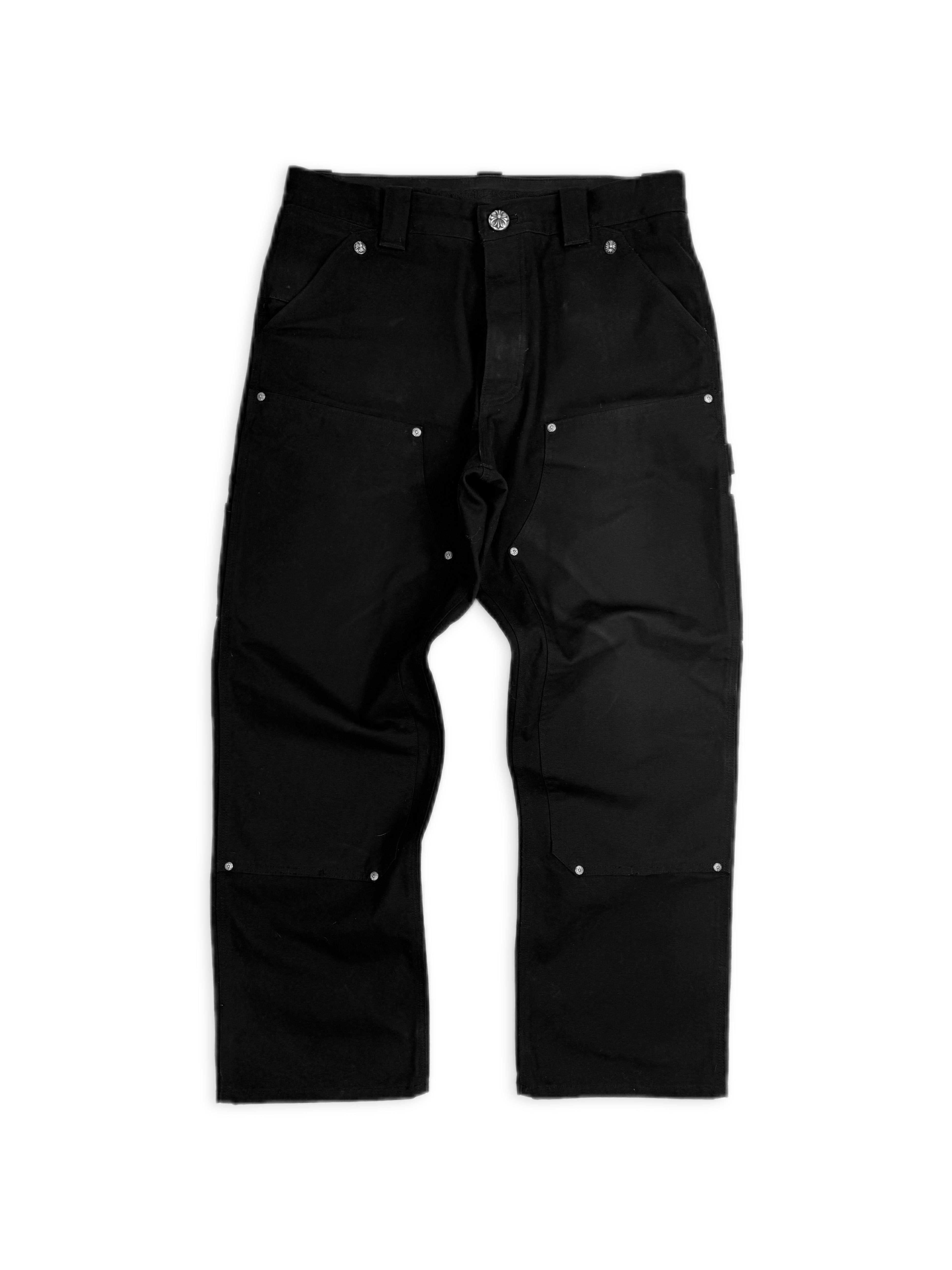 Chrome Hearts Double Knee Carpenter .925 Silver Black Denim Pants