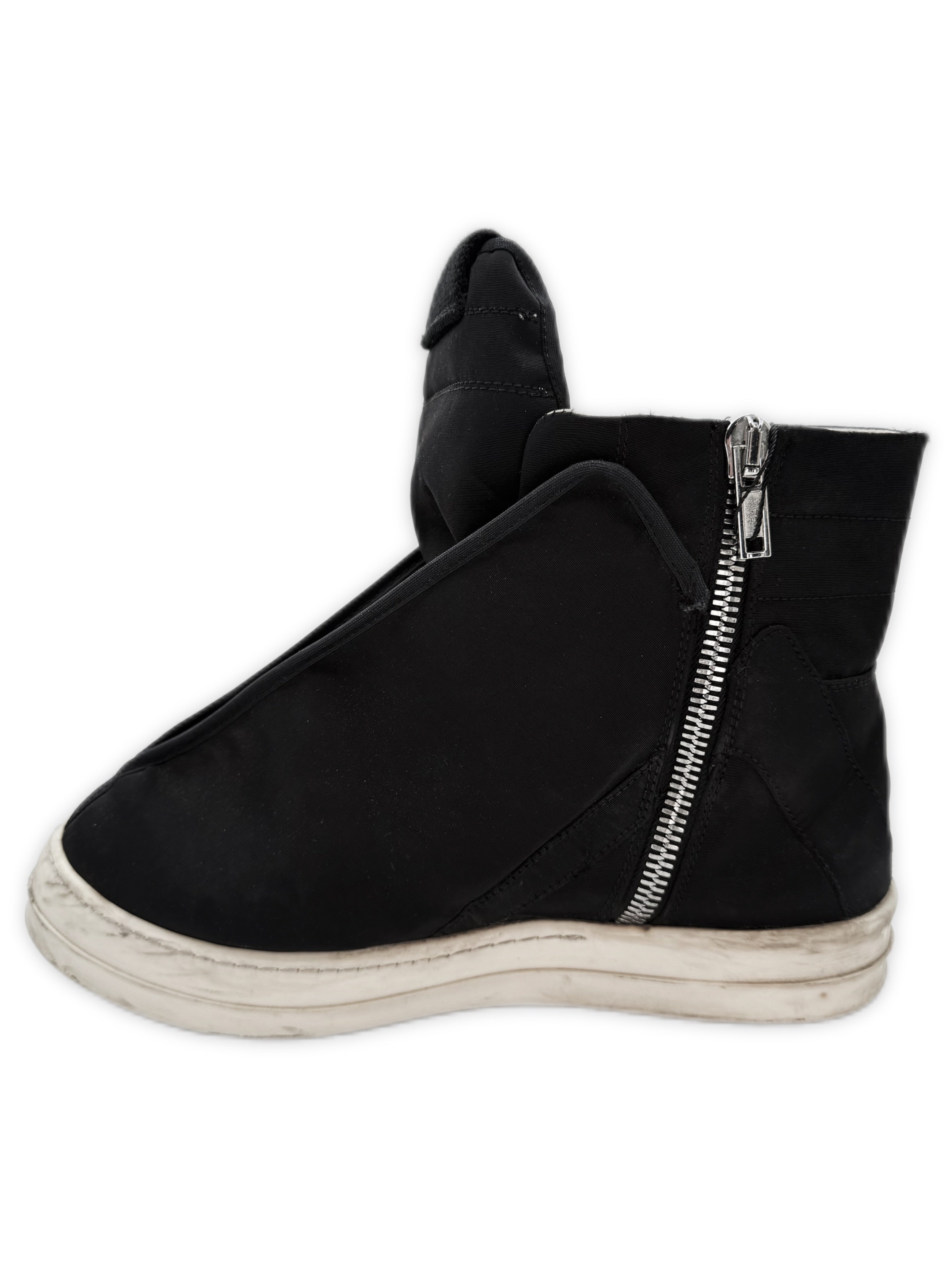 Rick Owens DRKHDW Hoof Dunk Black Nylon Sneakers