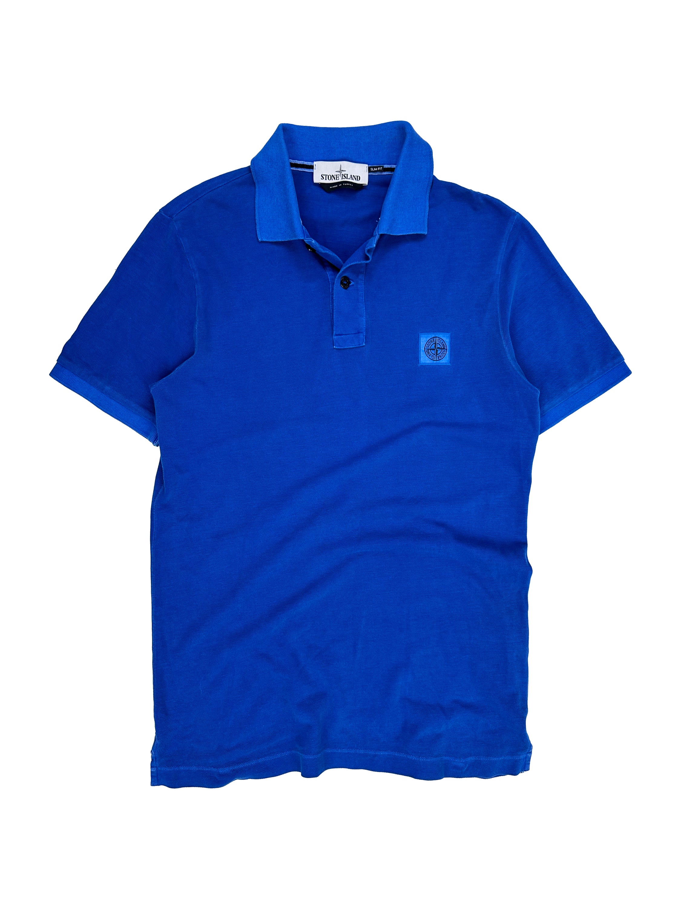 Stone Island Royal Blue Compass Logo Polo