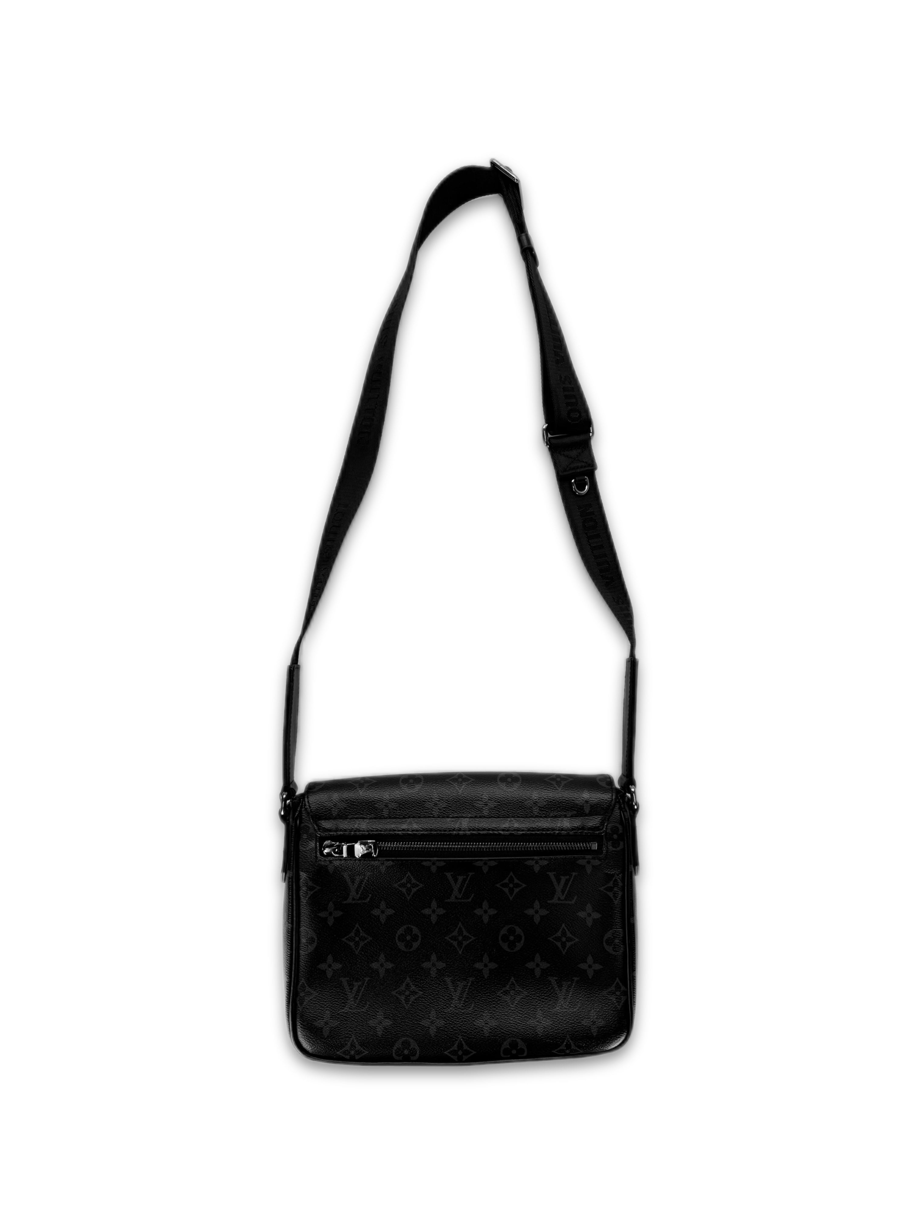 Louis Vuitton Black Leather Monogram Crossbody Shoulder Bag
