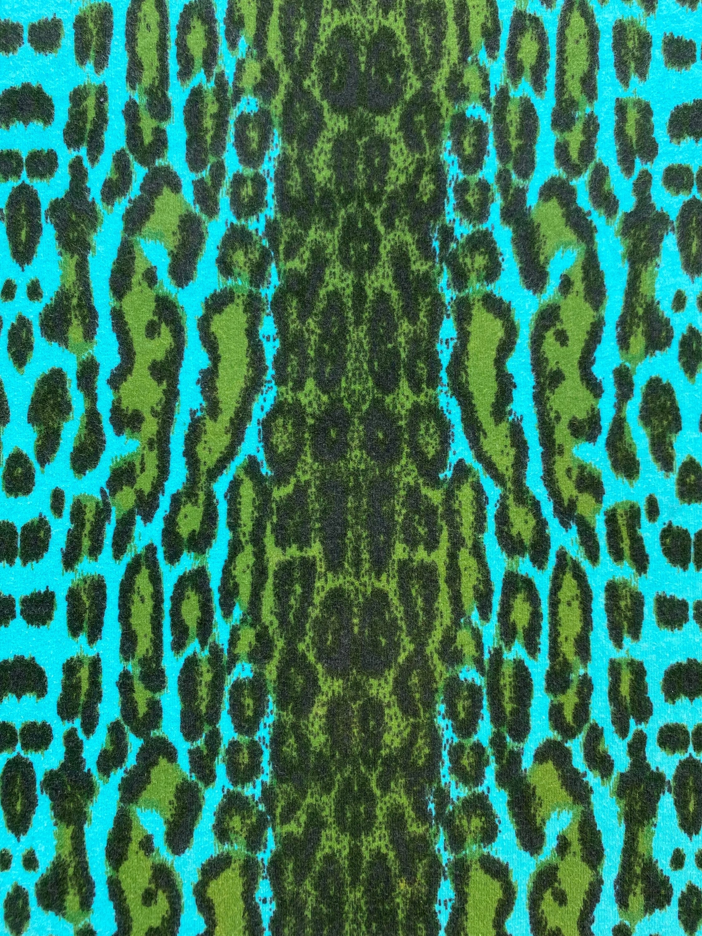 SS99 Raf Simons “Kinetic Youth” Neon Leopard Print Knit Vest