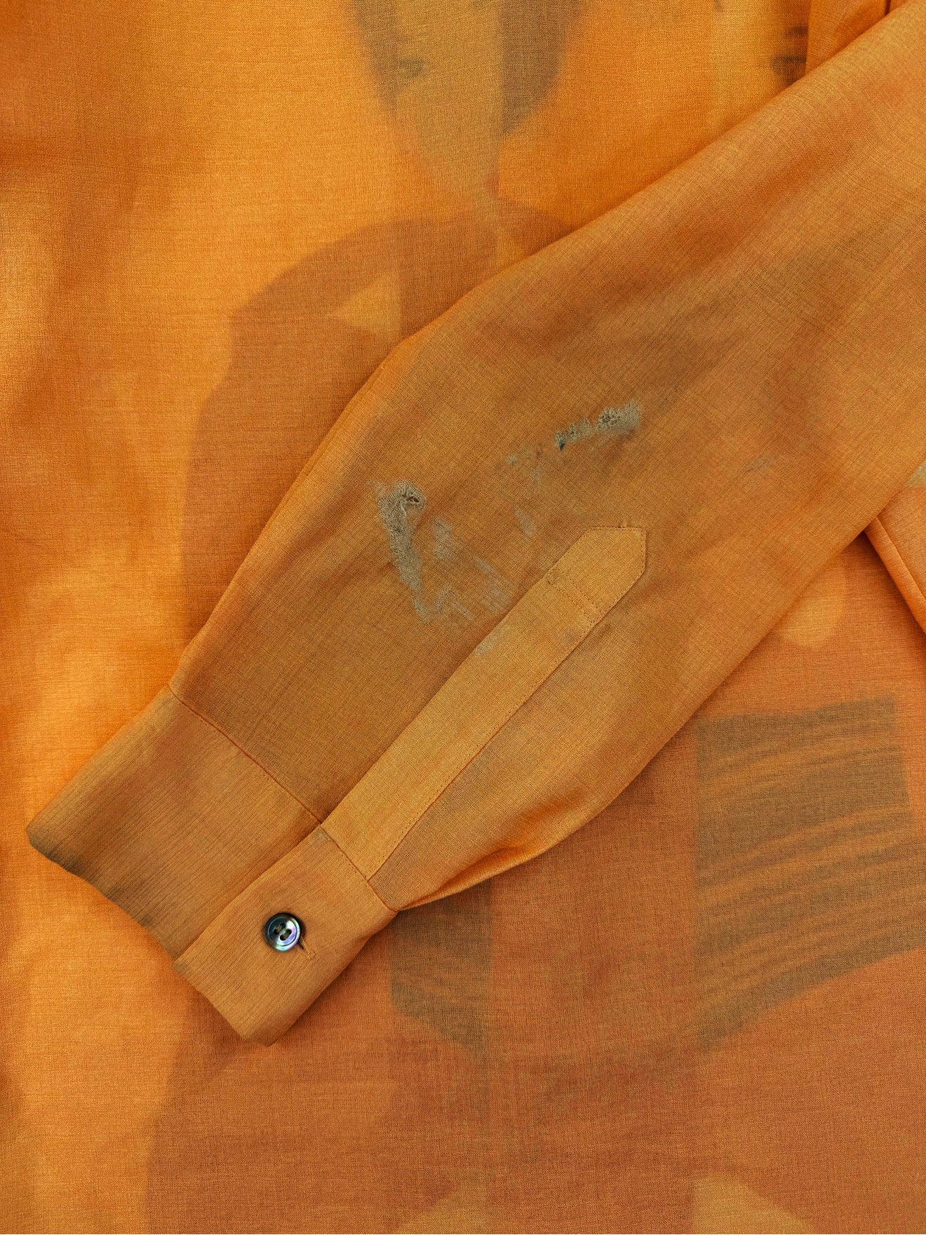 SS02 Yohji Yamamoto Homme Saeko Orange Pin Up Button Long Sleeve 🍊