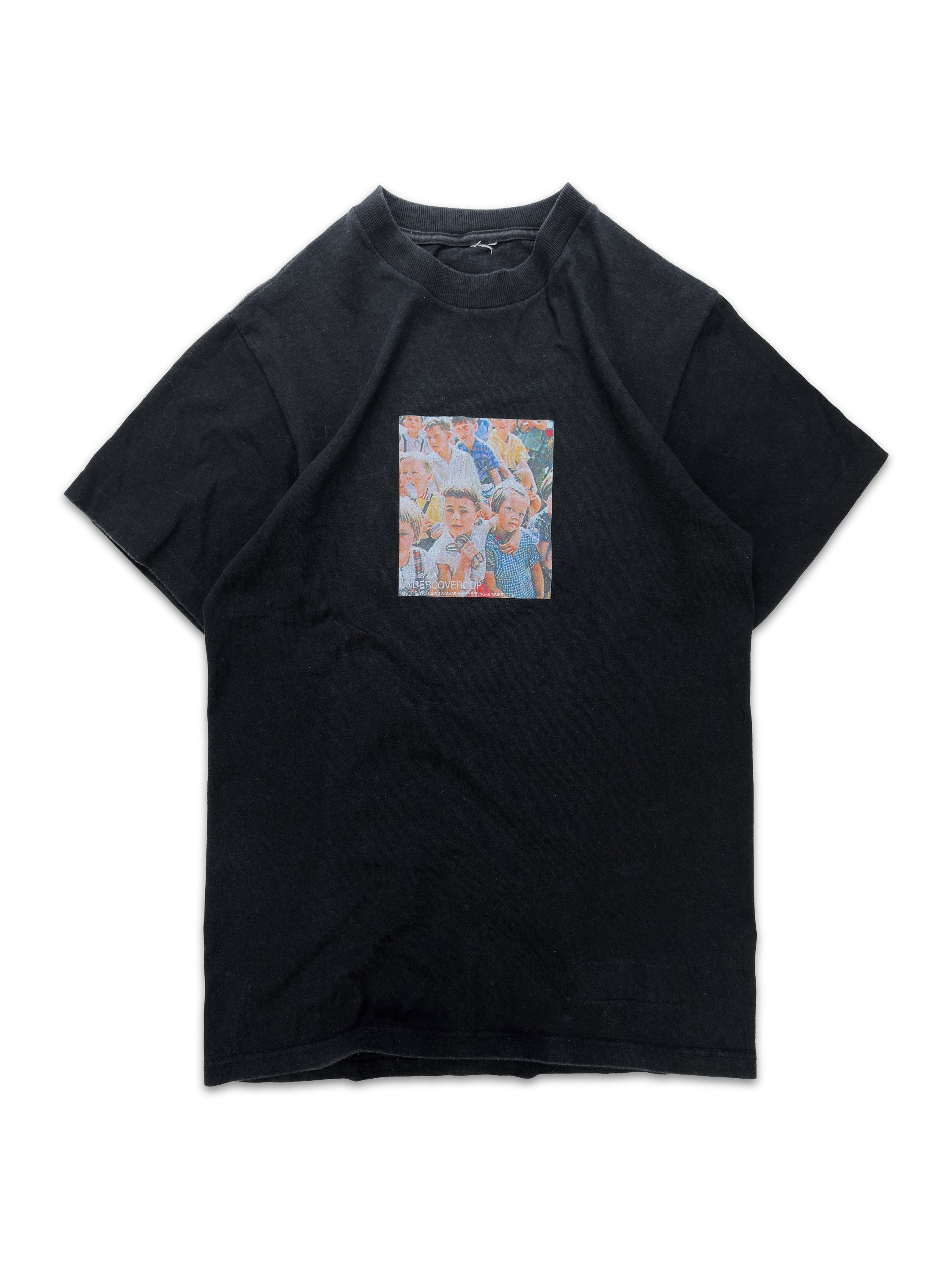 SS99 Undercover ‘Relief’ Box Graphic Washed Fitted T-Shirt