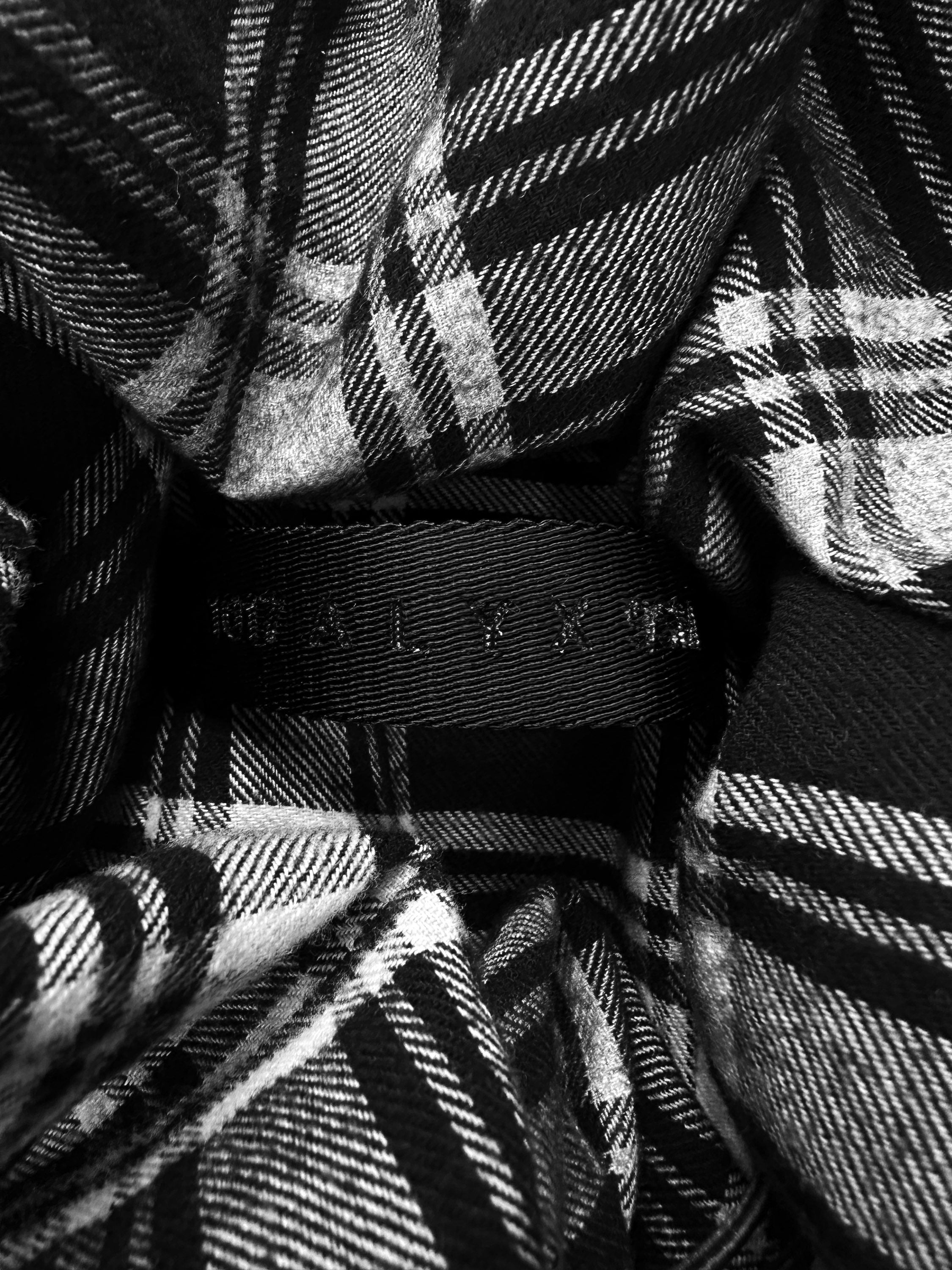 1017 Alyx 9SM Black Checkered Button Up Flannel Jacket