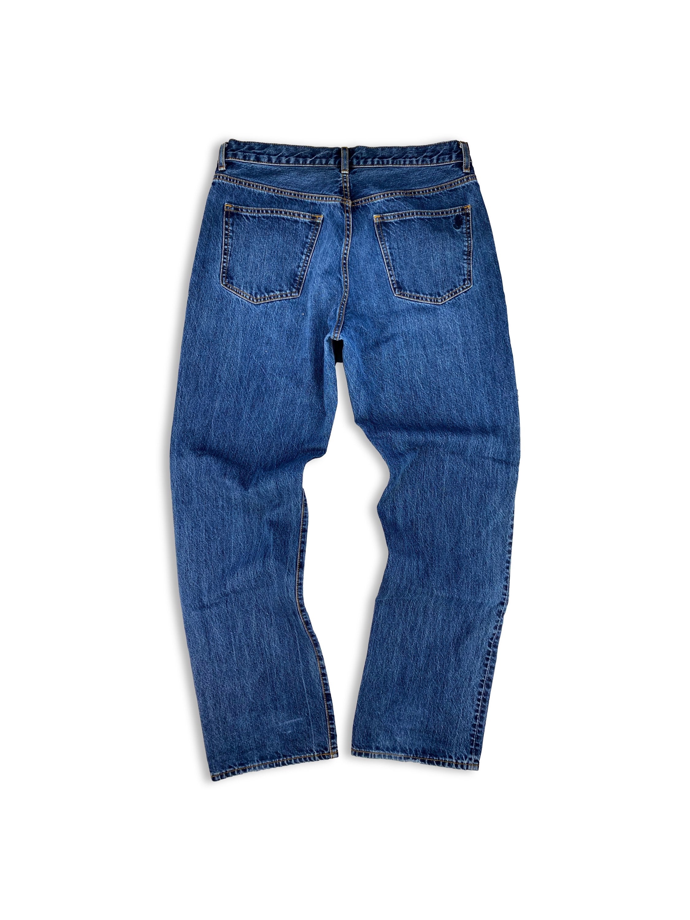 J.W. Anderson x Uniqlo Embroidered Dark Wash Indigo Denim