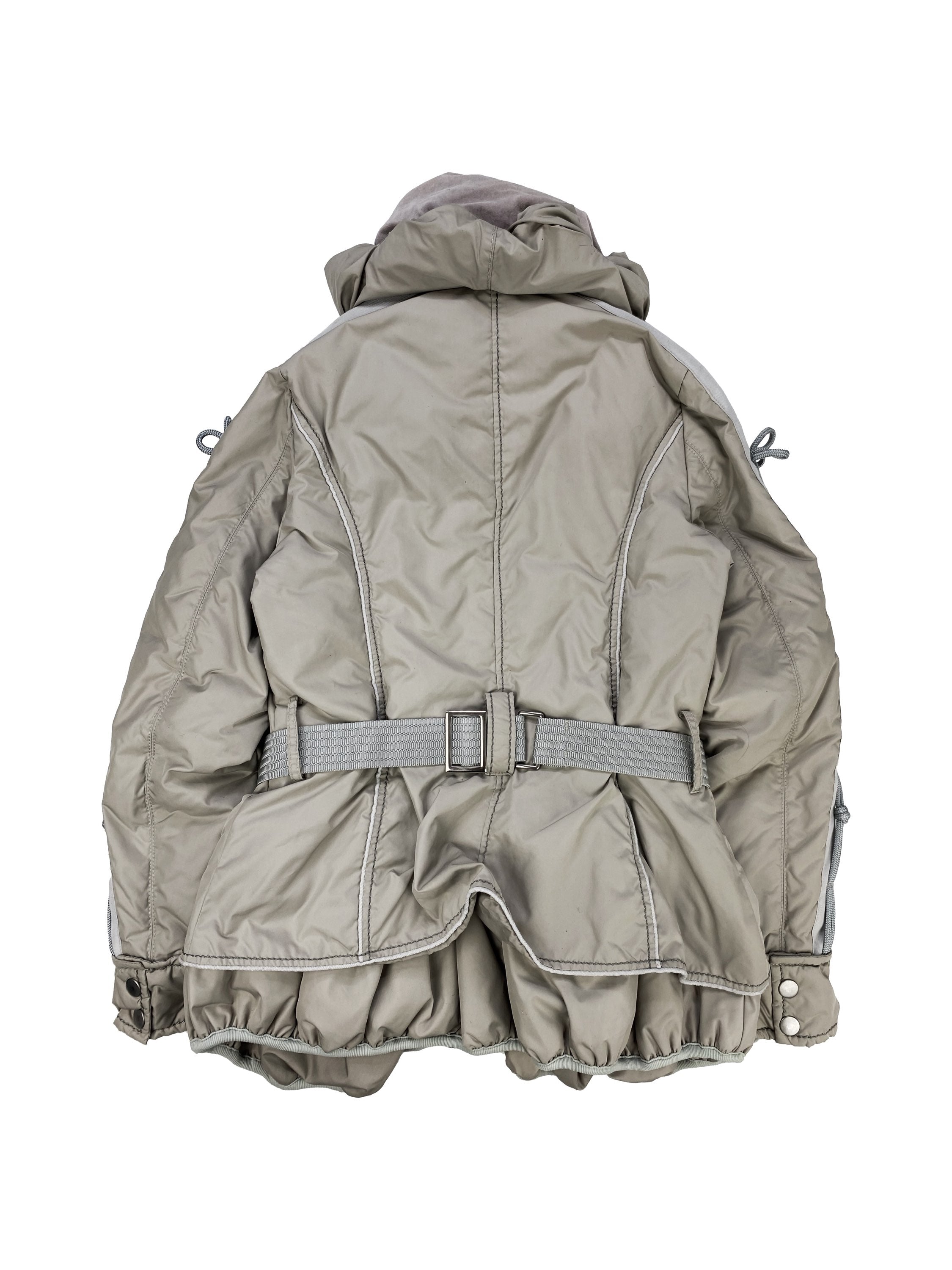 Marithe Francois Girbaud Belted Cargo Pocket Hooded Jacket