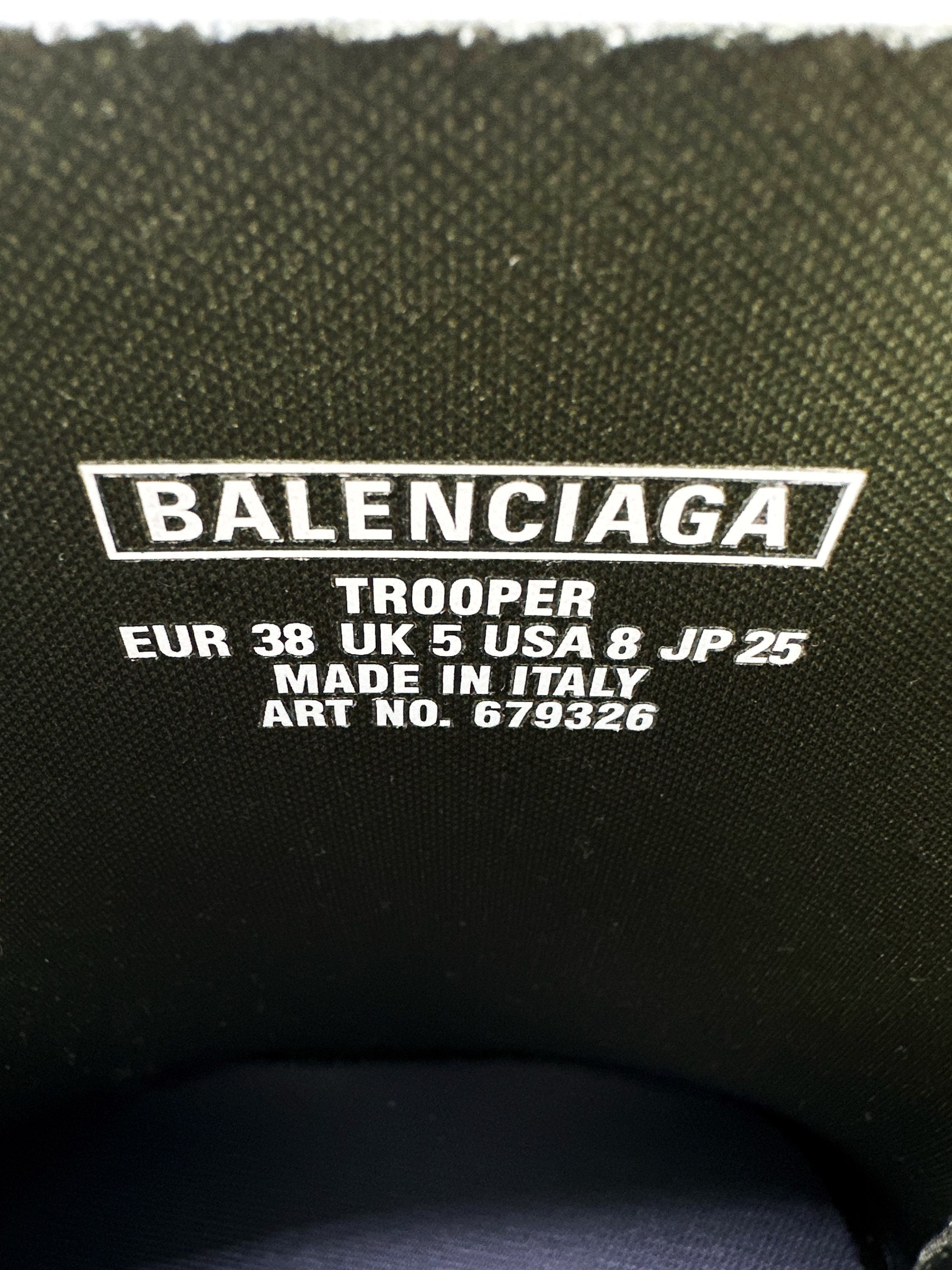 Balenciaga Olive Green Rubber ‘Trooper’ Boots