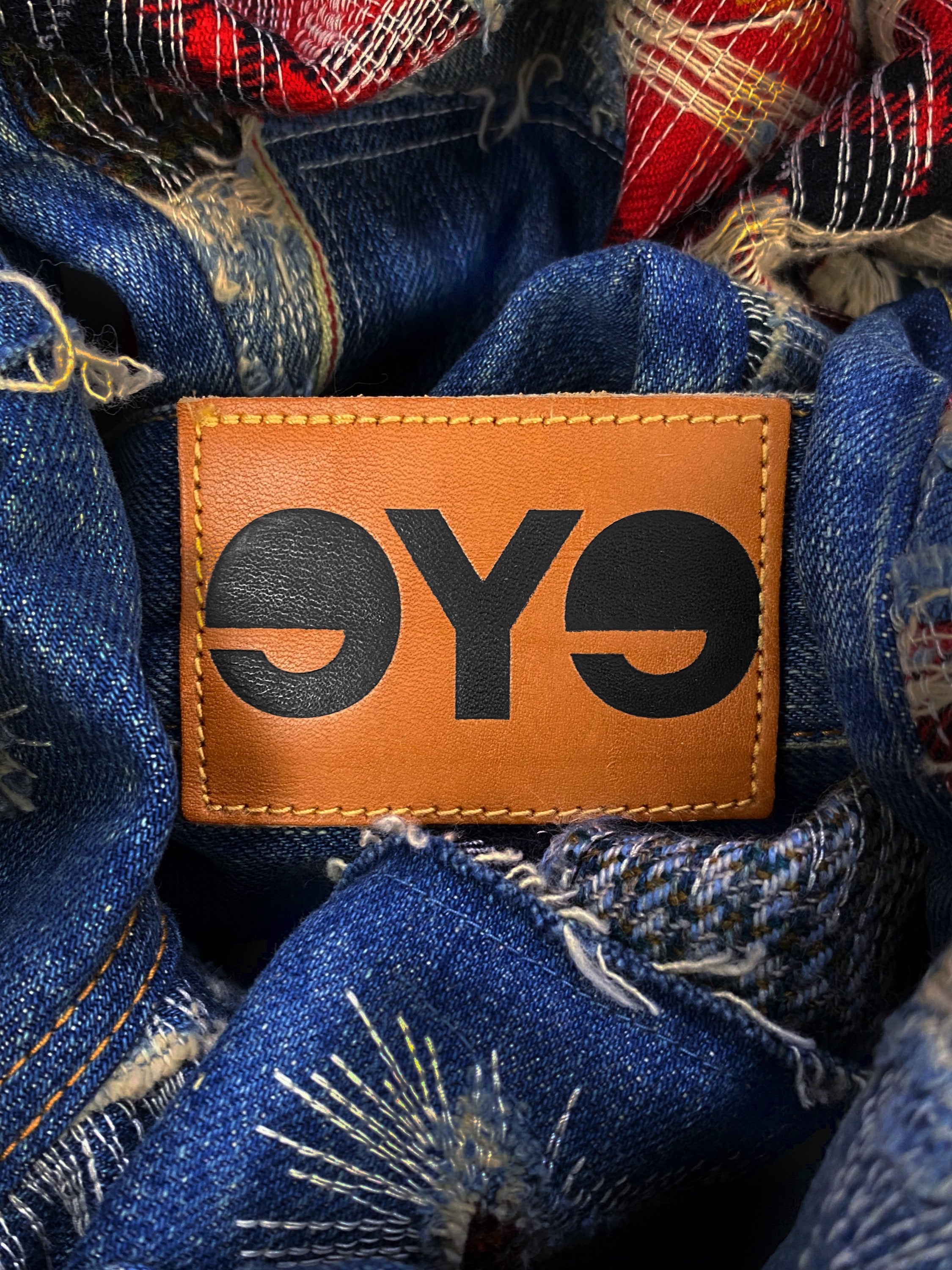 SS18 Junya Watanabe ‘Patchwork’ Multi-Stitch Wide Cut Denim