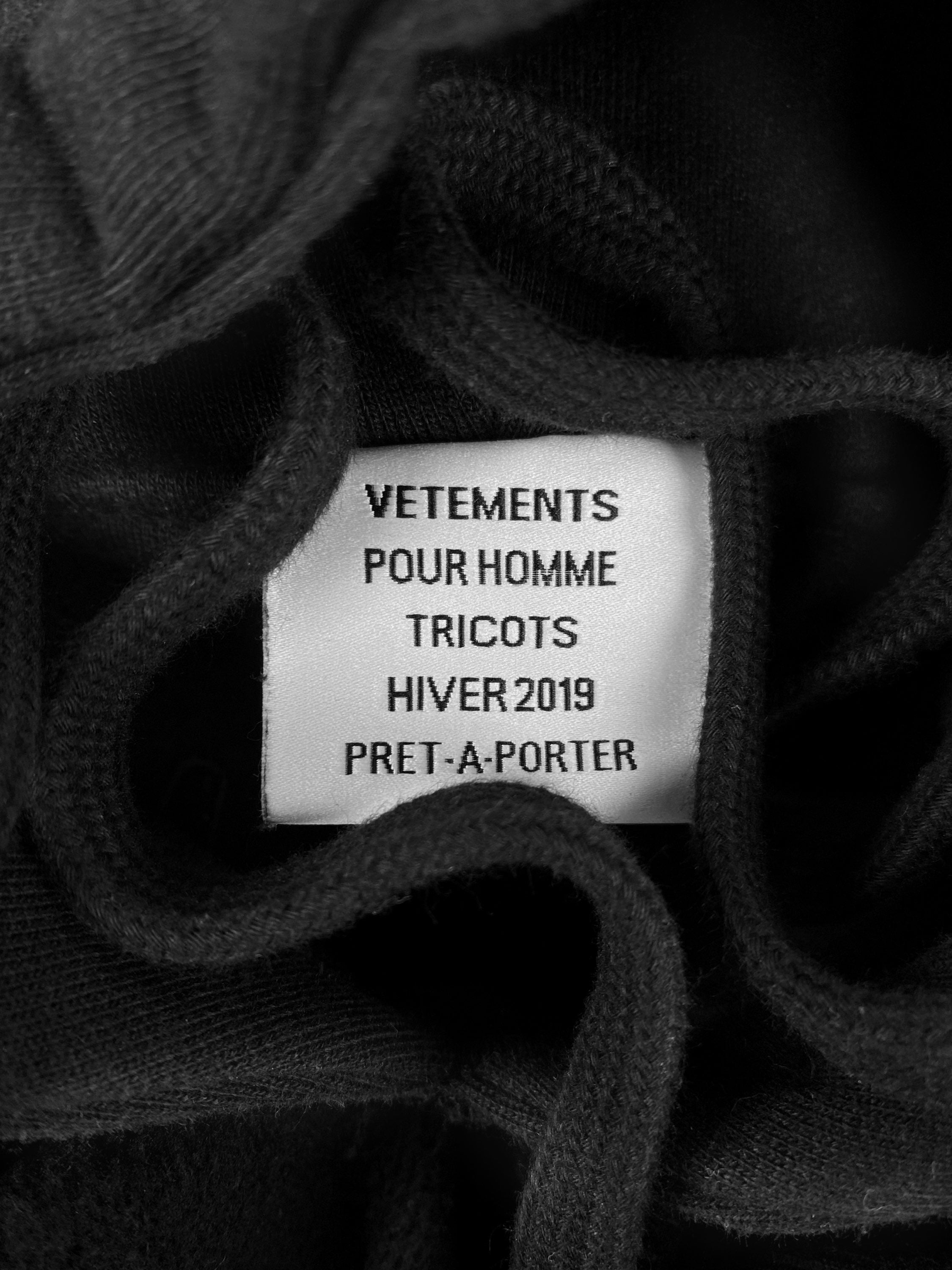 AW19 Vetements ‘Fuck’ Inside Out Patched Oversized Hoodie