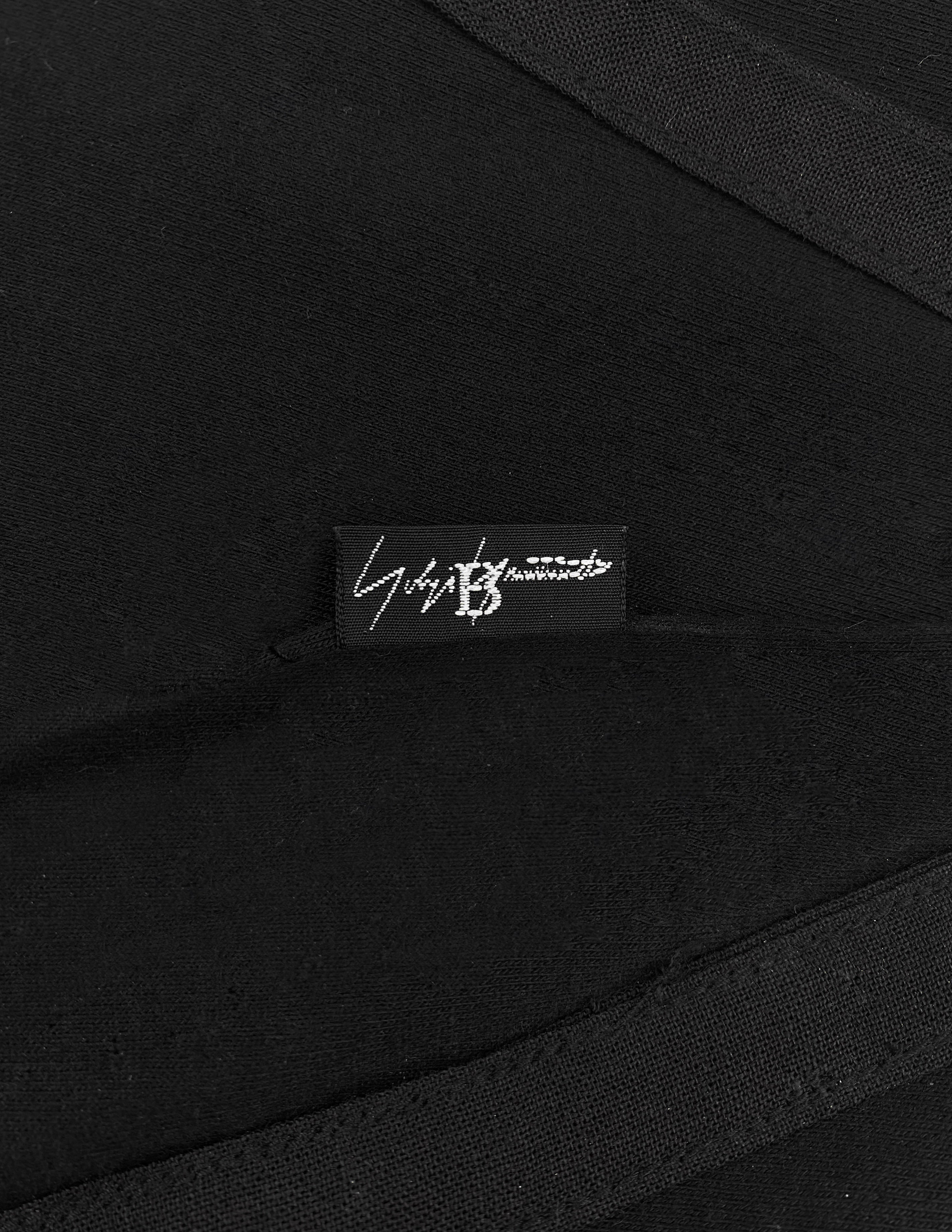 SS07 Yohji Yamamoto Draping Tassel Laced Black Tank Top