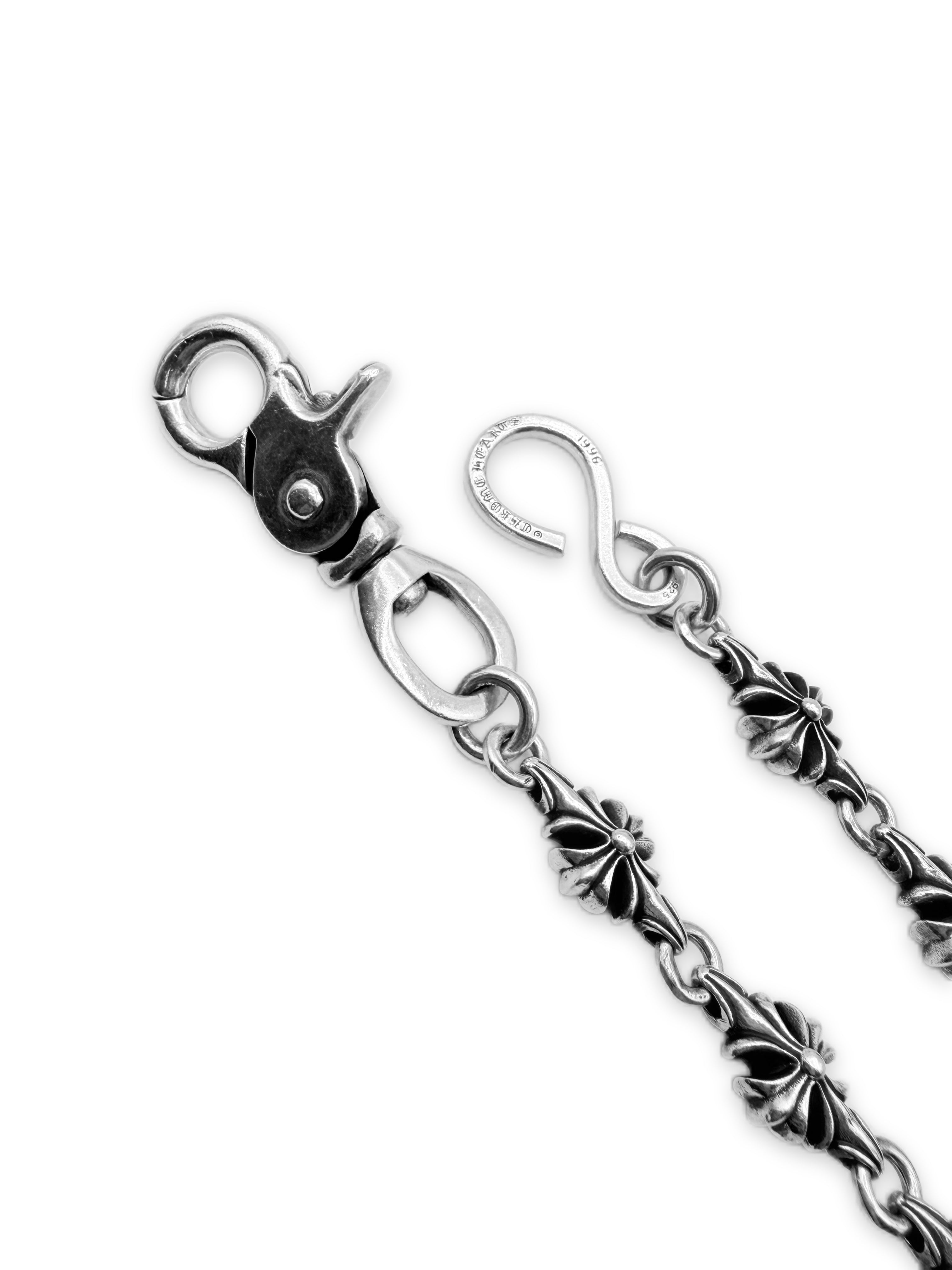 Chrome Hearts Plus Cut Out S Clasp 24 in .925 Silver Wallet Chain