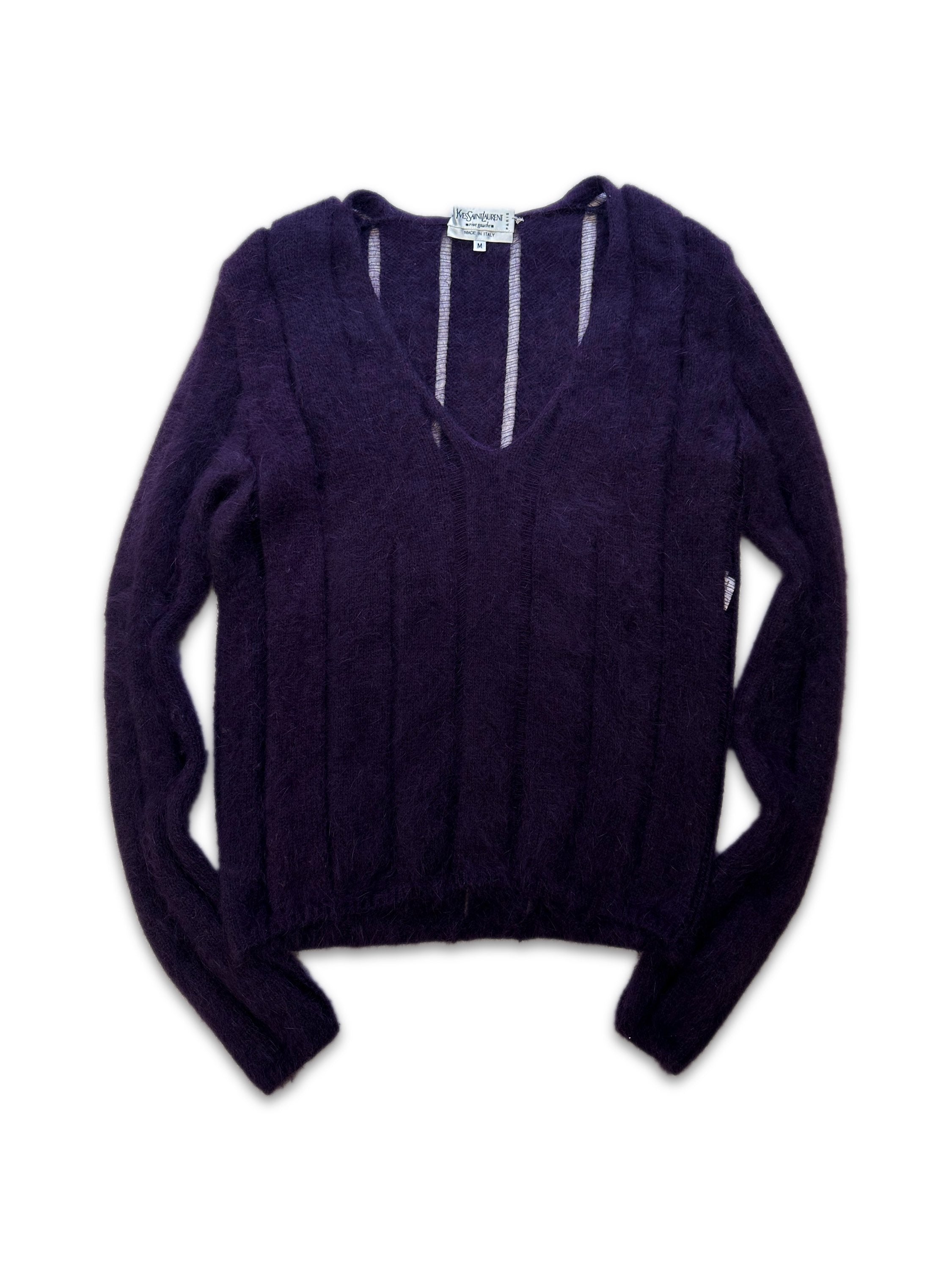 90s Yves Saint Laurent Rive Gauche ‘Angora’ Knit Loose Gauge Sweater