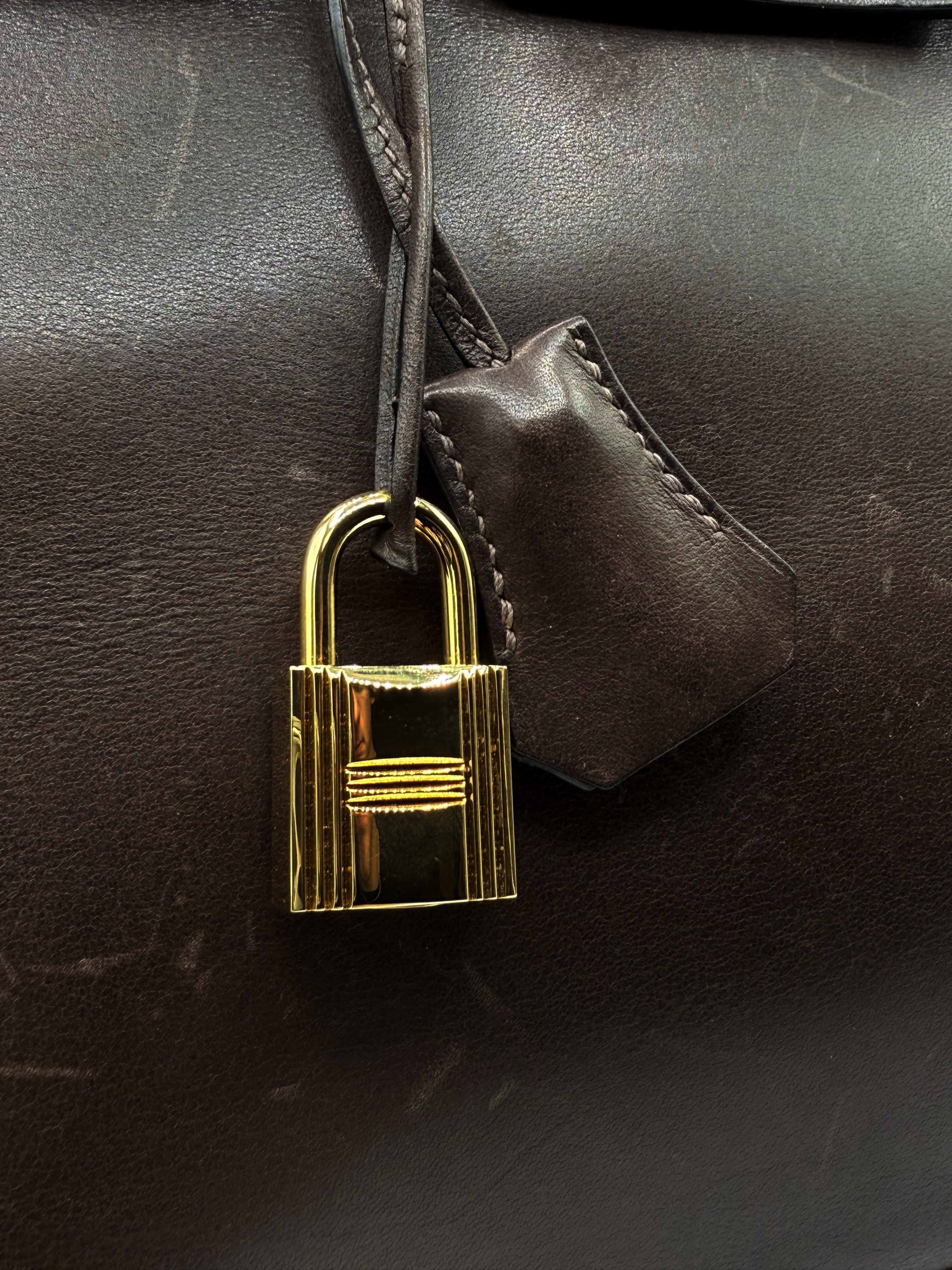 2024 Hermès Birkin 35 Barenia Leather Choclate Brown Hand Bag