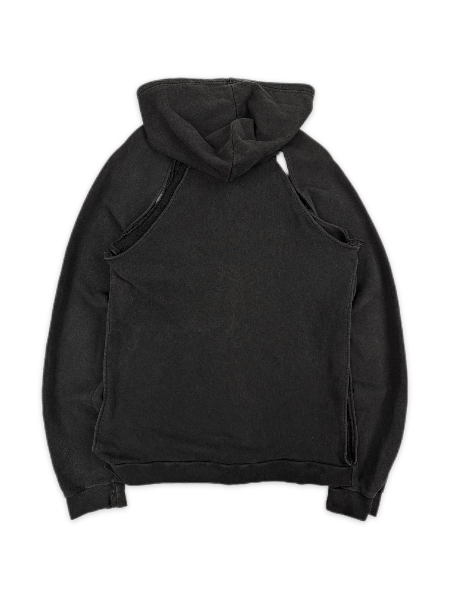 SS03 Raf Simons ‘New Kids Inc.’ Cut Out Slate Grey Hoodie