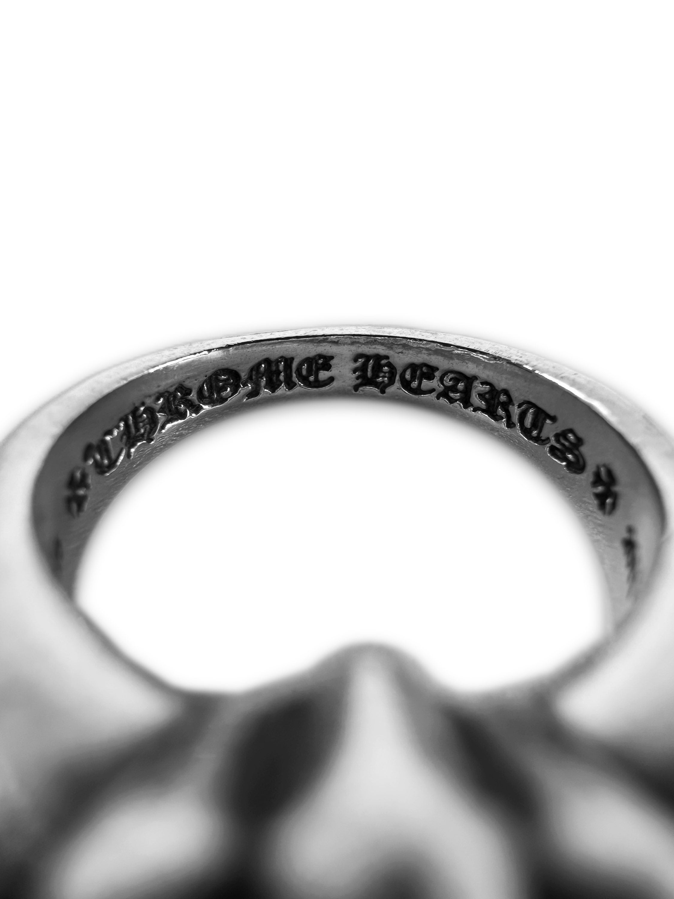 Chrome Hearts ‘Cross’ .925 Silver Etched Plus Ring