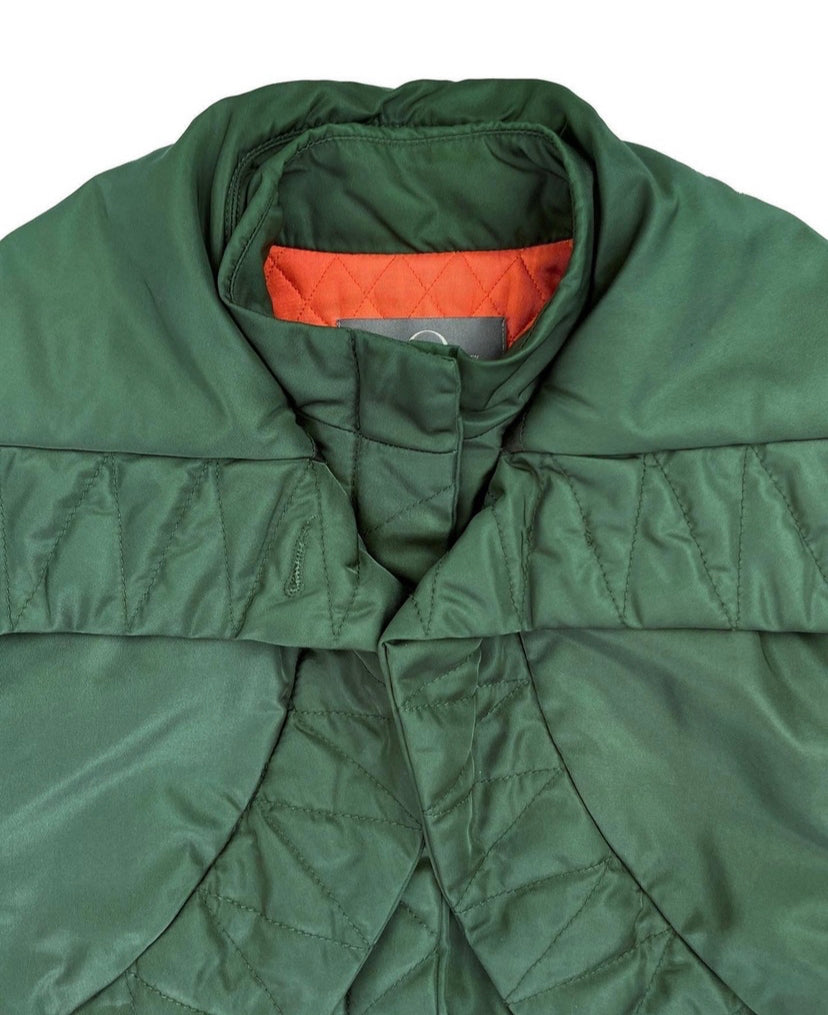 Alexander McQueen McQ Flared Collar Fur Belt Padded Jacket