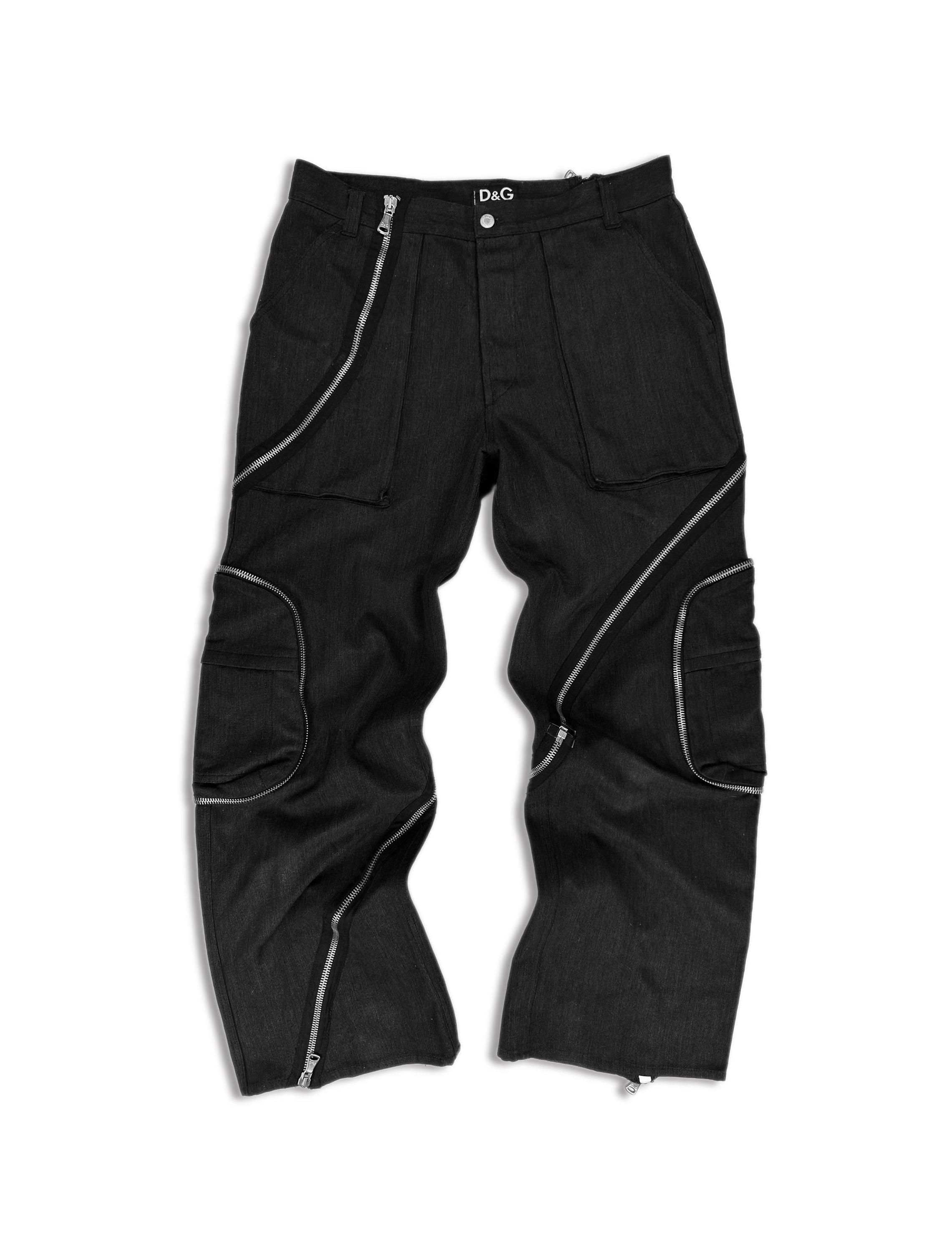 AW03 Dolce &amp; Gabbana ‘Spiral’ Zip Black Tornado Denim
