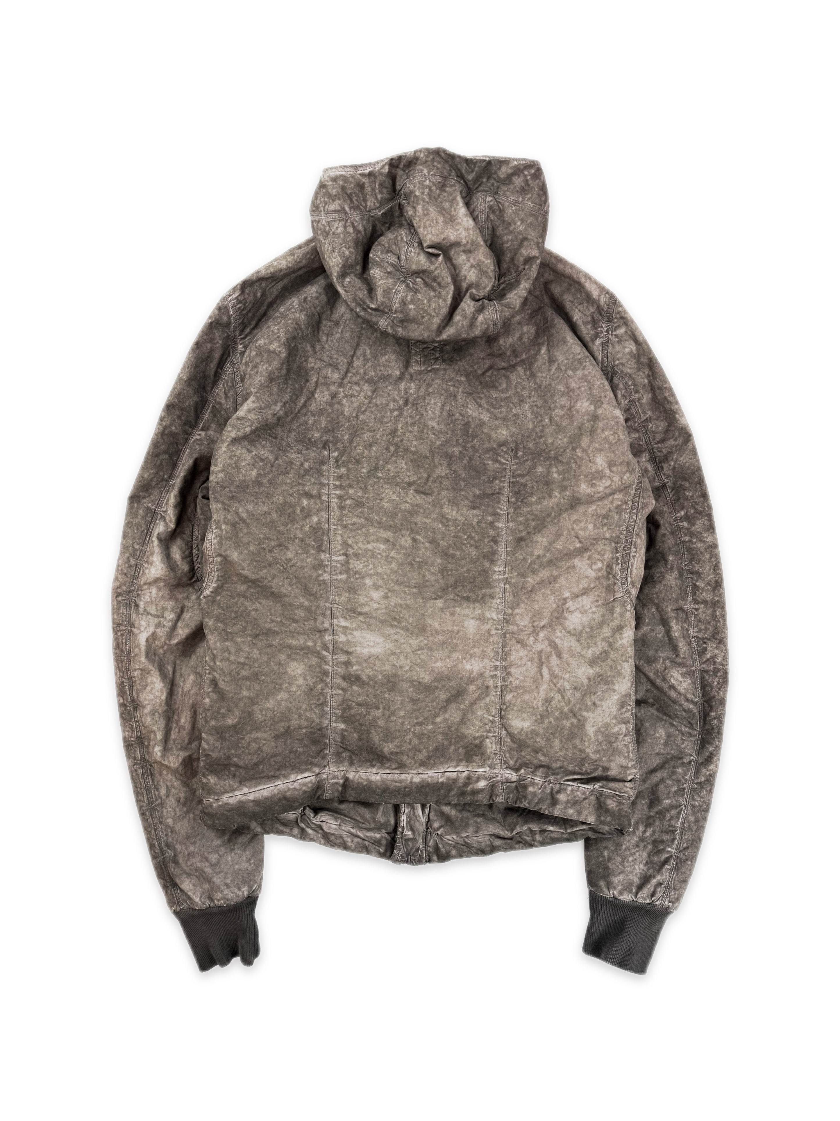 Rick Owens ‘Scuba’ Hood DNA Dust Asymmetric Zip Jacket