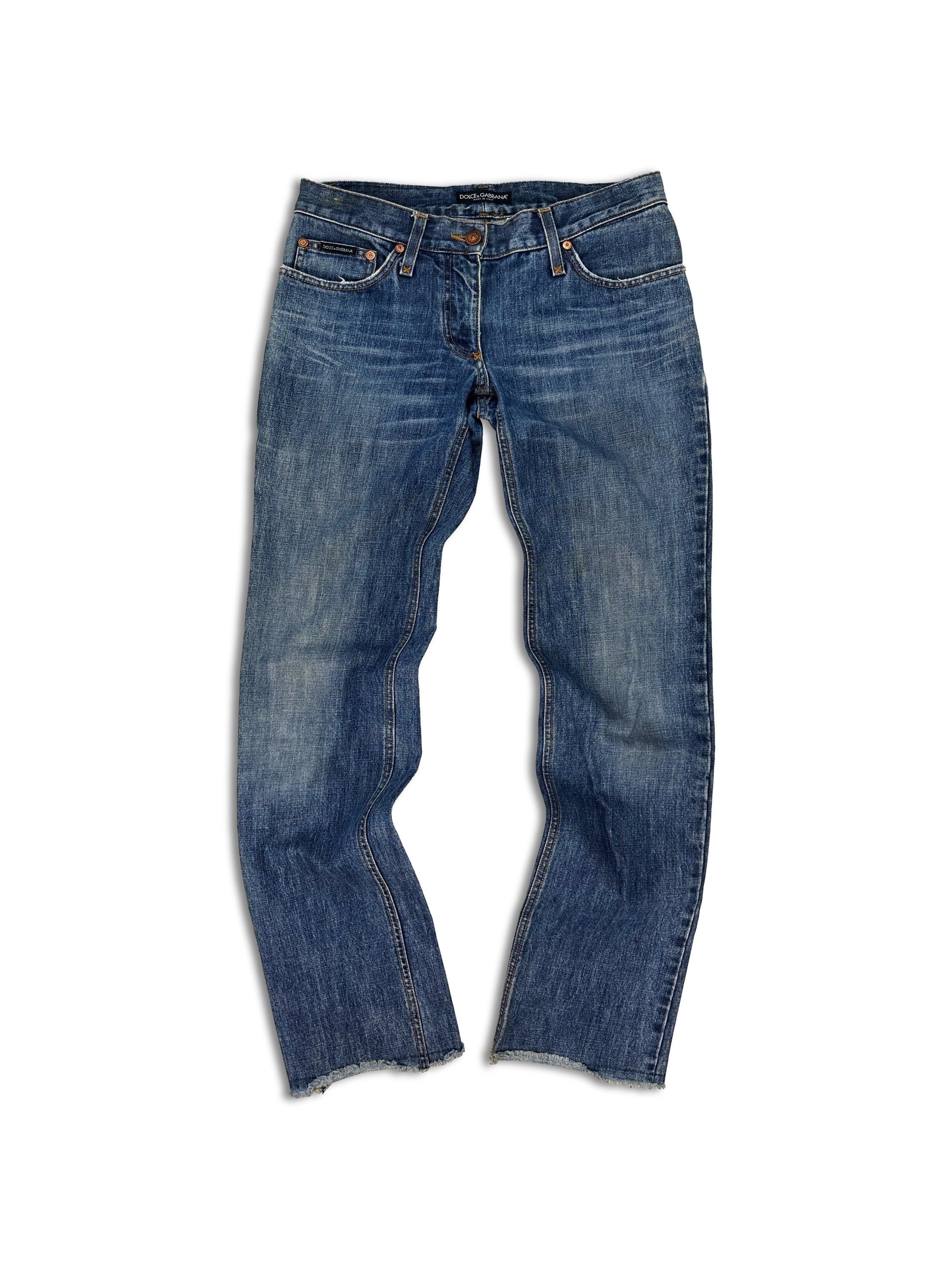 00s Dolce & Gabbana Blue Wash Bootcut Denim