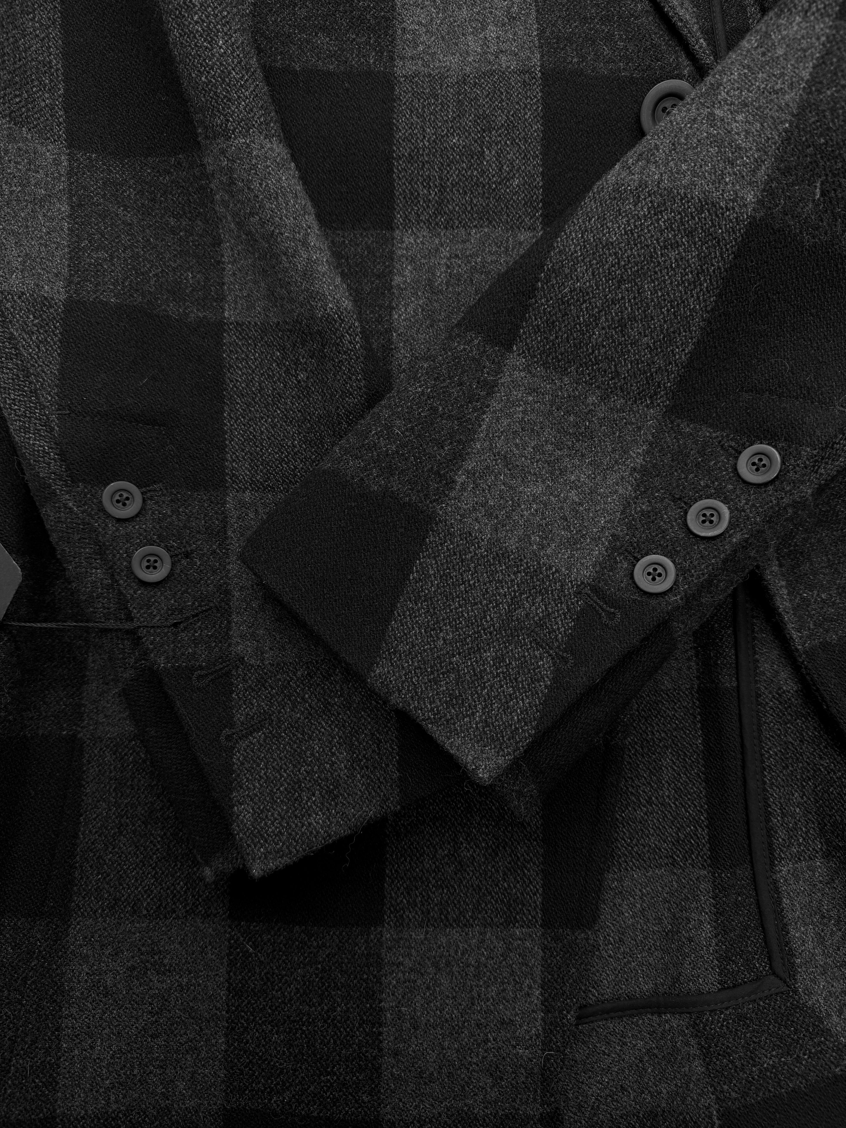 AW16 Rick Owens SAMPLE Gingham Checkered Double Breasted Jacket