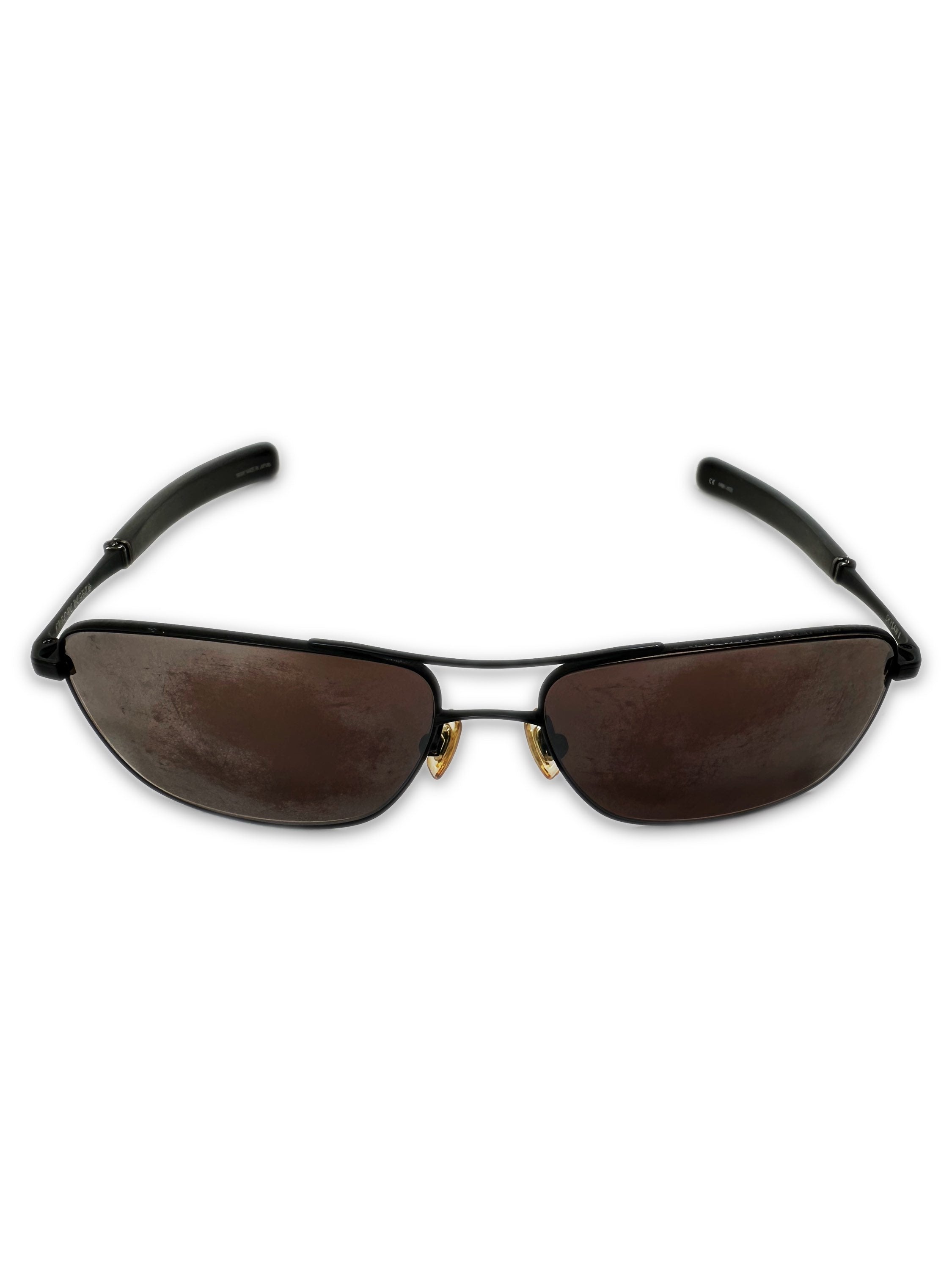 Chrome Hearts ‘Skysaw II’ Brown Tint Ebony Wood Sunglasses