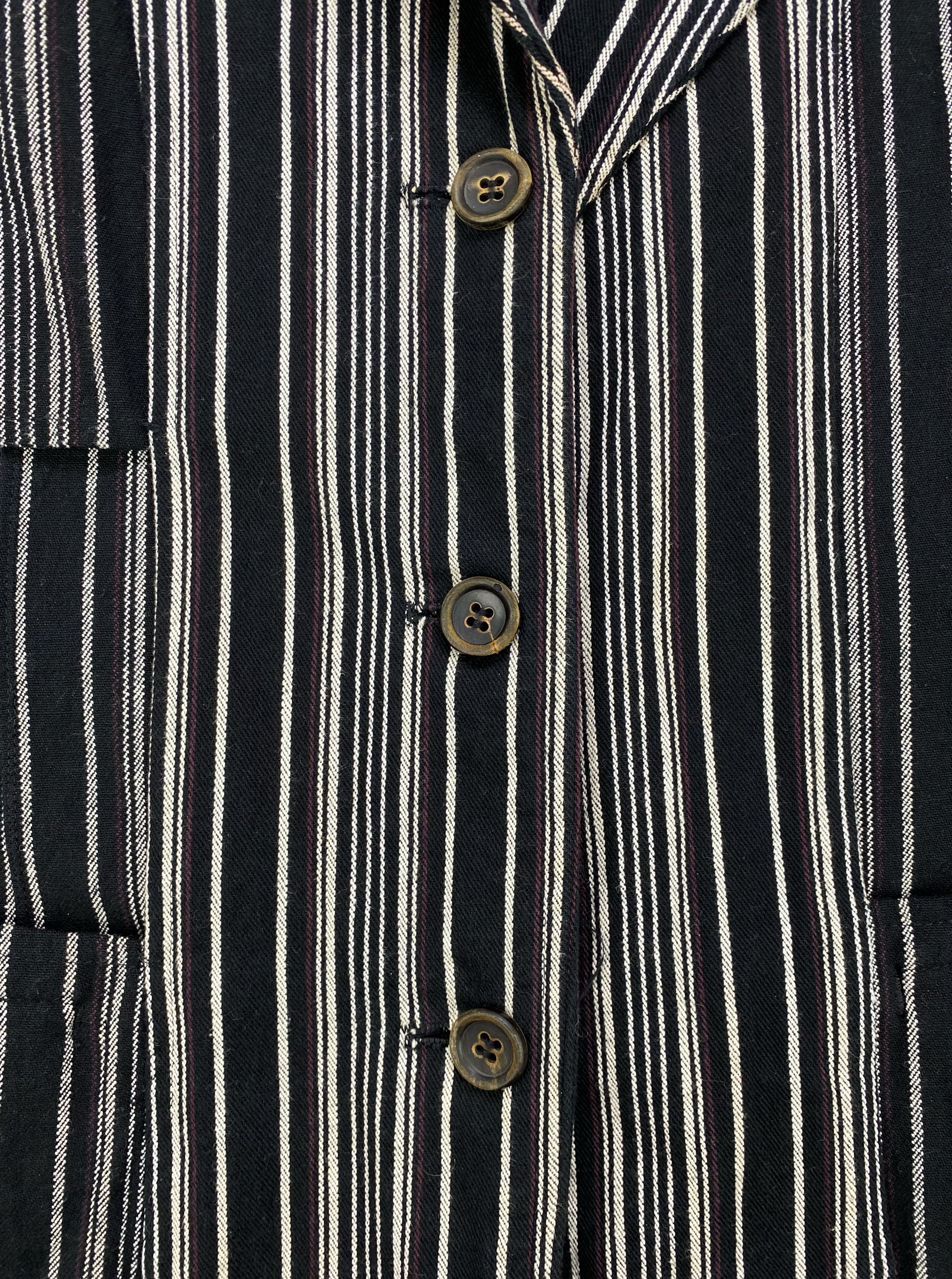 AW02 Comme Des Garçons “Cuba” Hand Painted Pinstripe Jacket