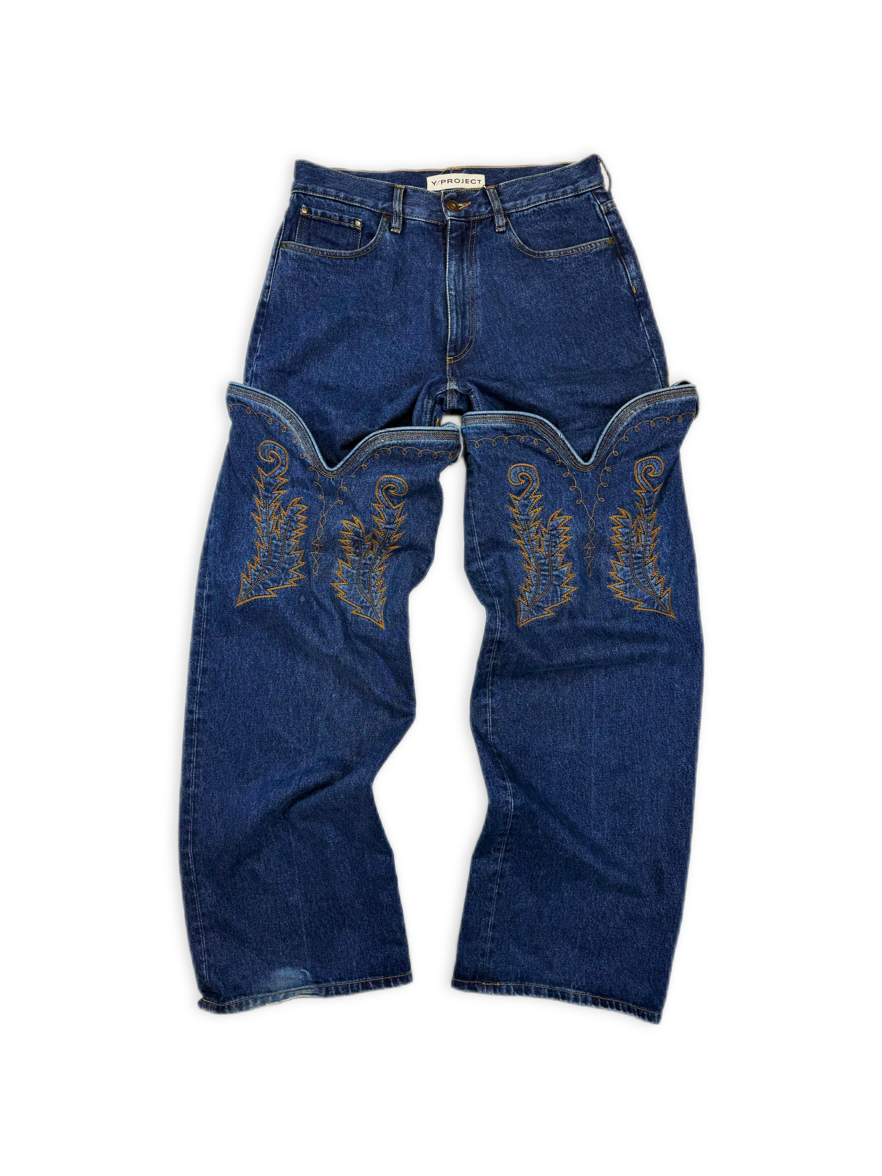 AW21 Y/Project ‘Cowboy’ Indigo Western Transformable Denim