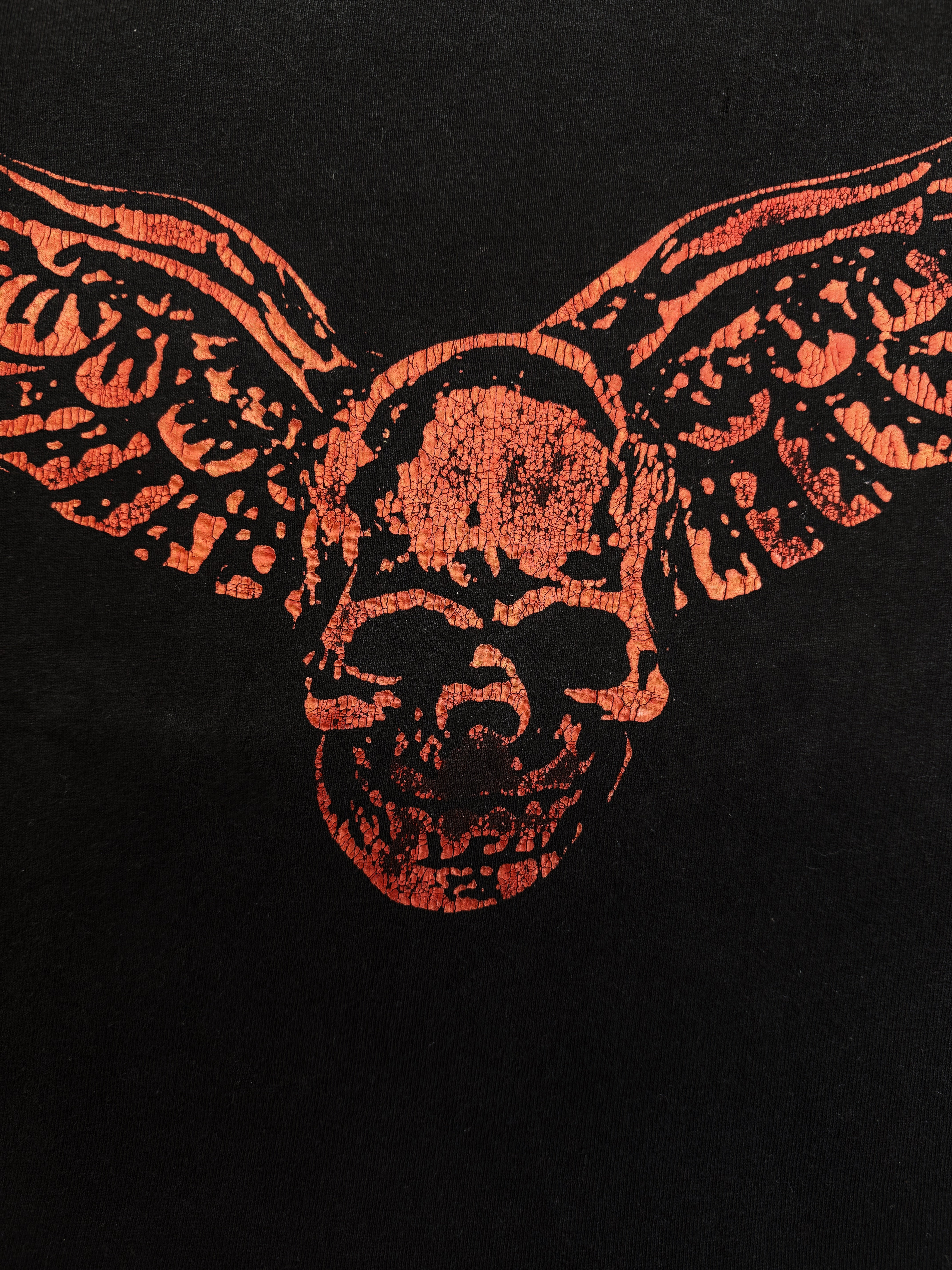 CHROME HEARTS X FOTI BURNT RED FADED GRAPHIC T-SHIRT | ArchiveThreads