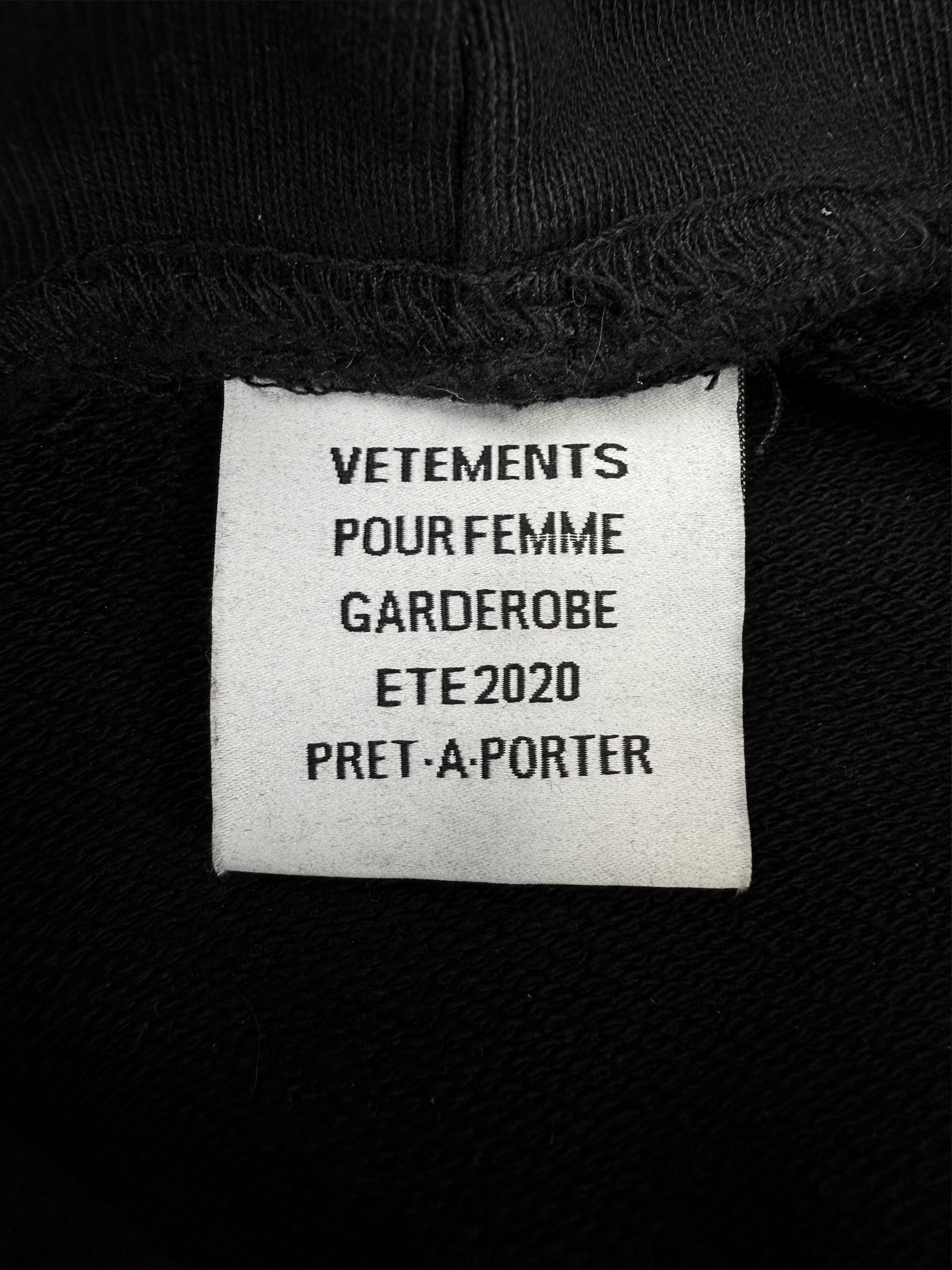 SS20 Vetements ‘Ecstasy’ Logo Black Oversized Graphic Hoodie