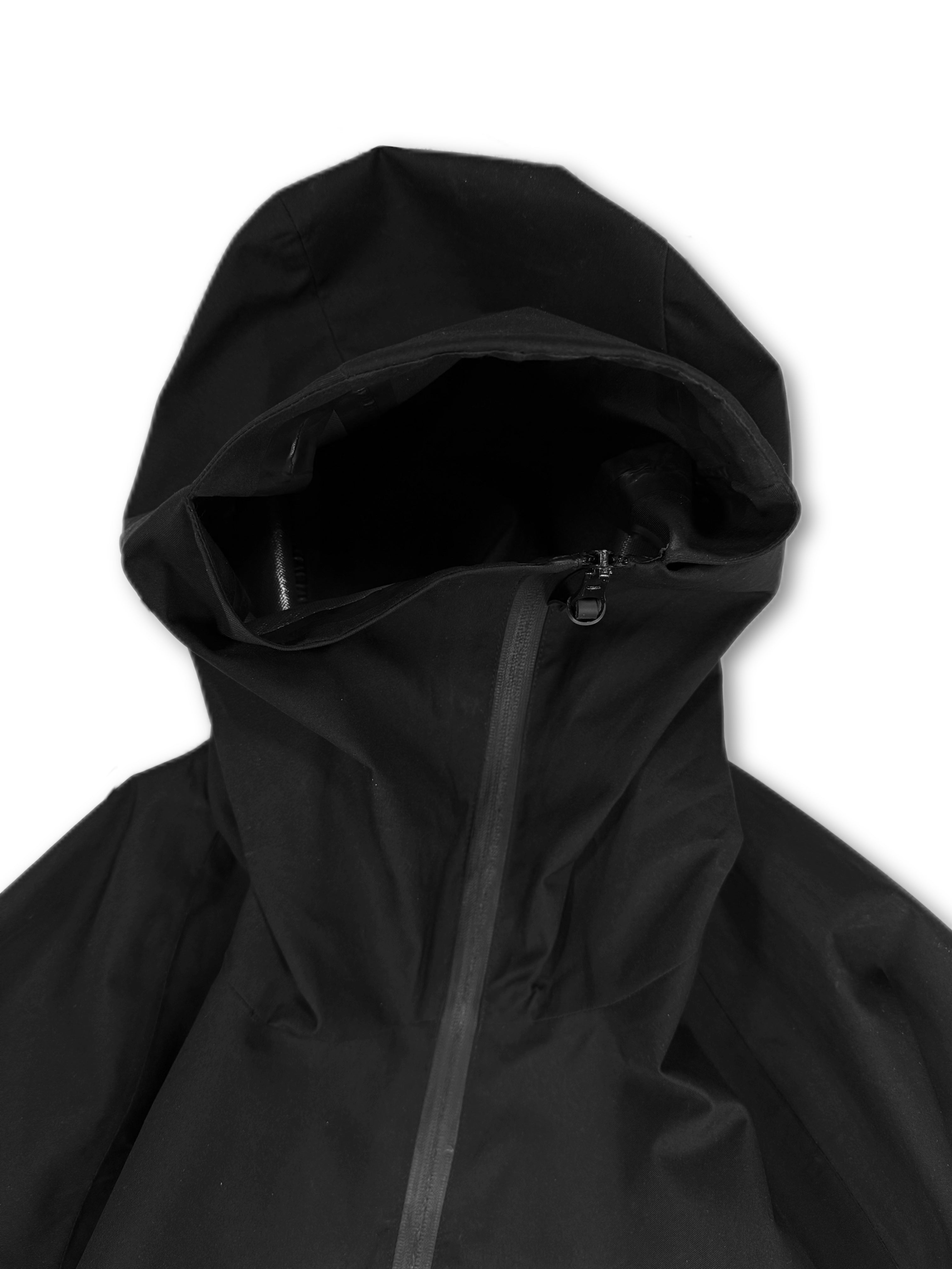 Boris Bidjan Saberi Full Length ‘Mask’ Asymmetric Zip Trench Coat