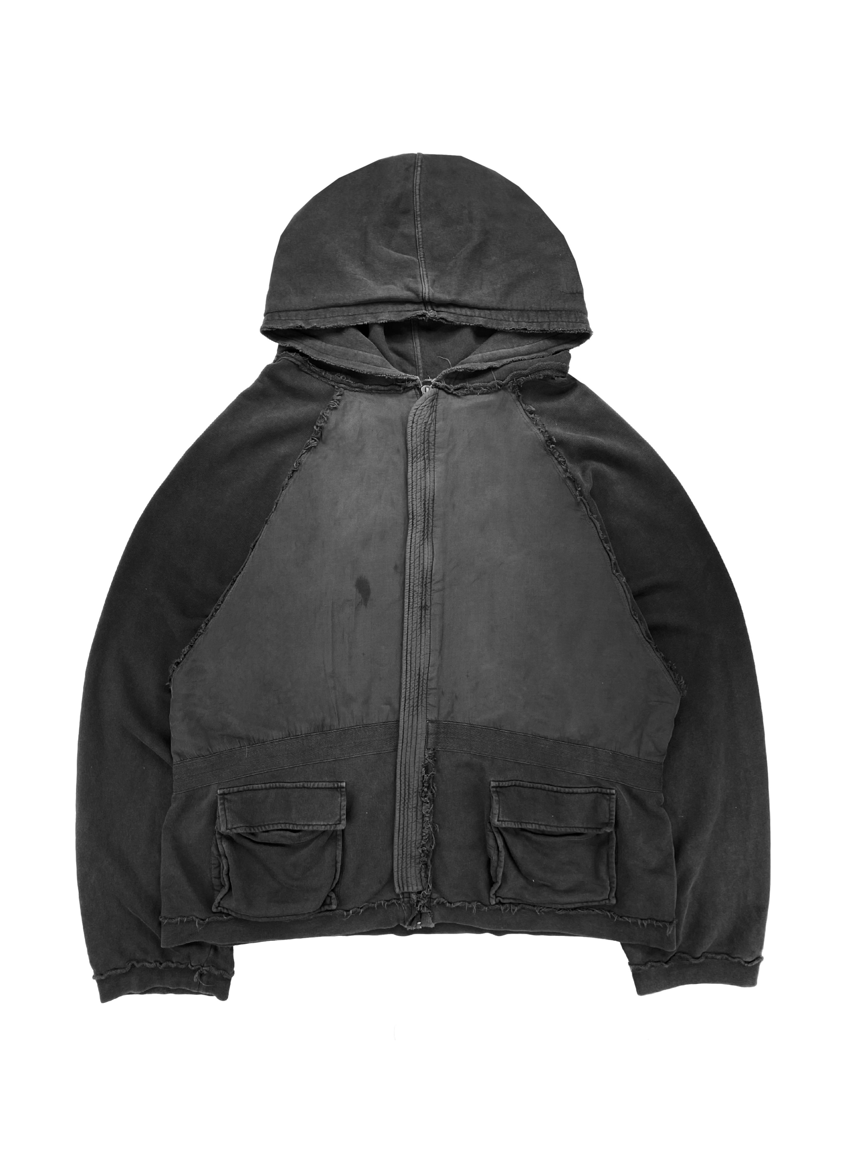 SS16 Haider Ackermann Oversized “Perth” Raglan Zip-up Cargo Hoodie