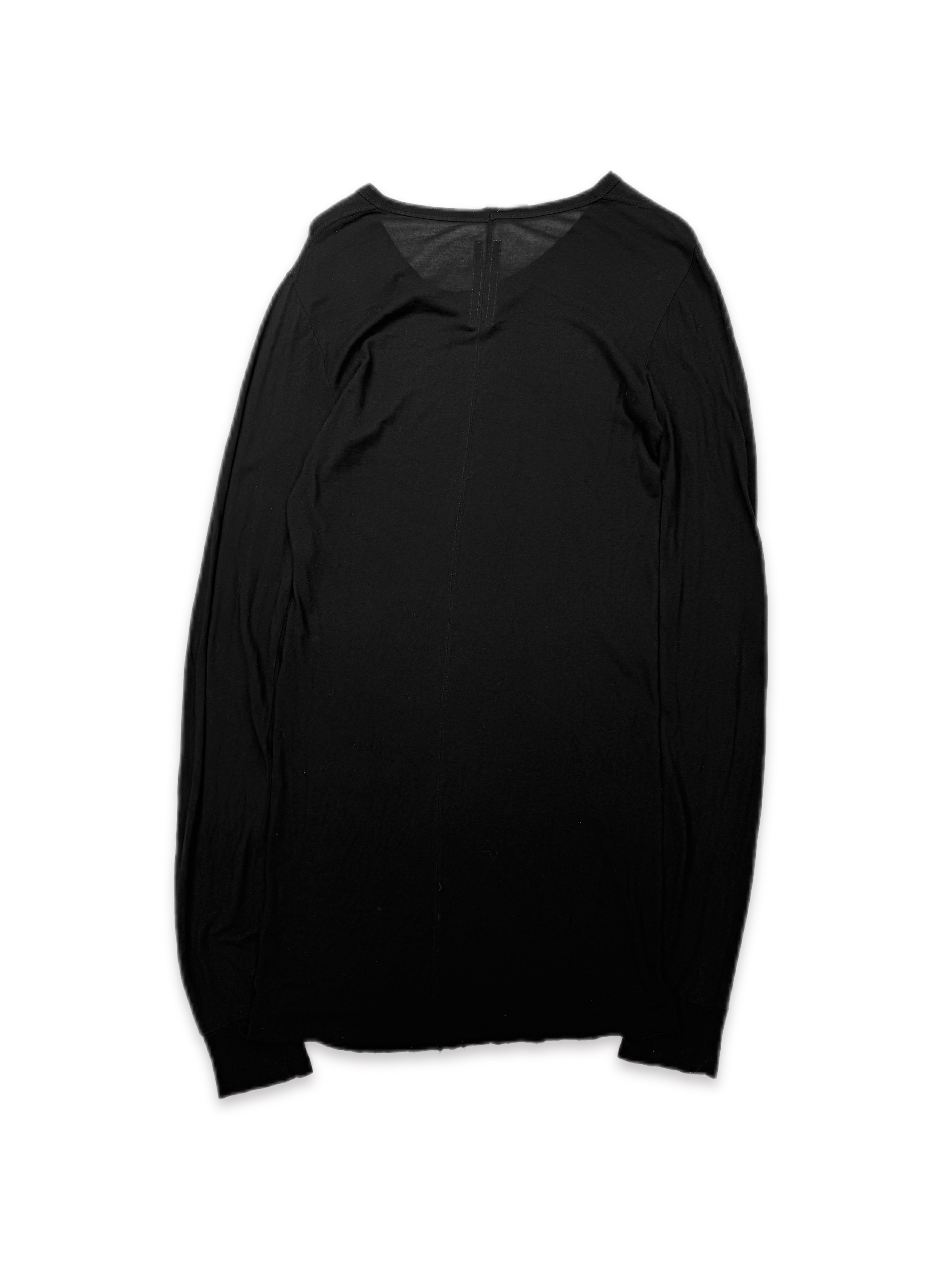 SS22 Rick Owens ‘Strobe’ Sheer Black Long Sleeve