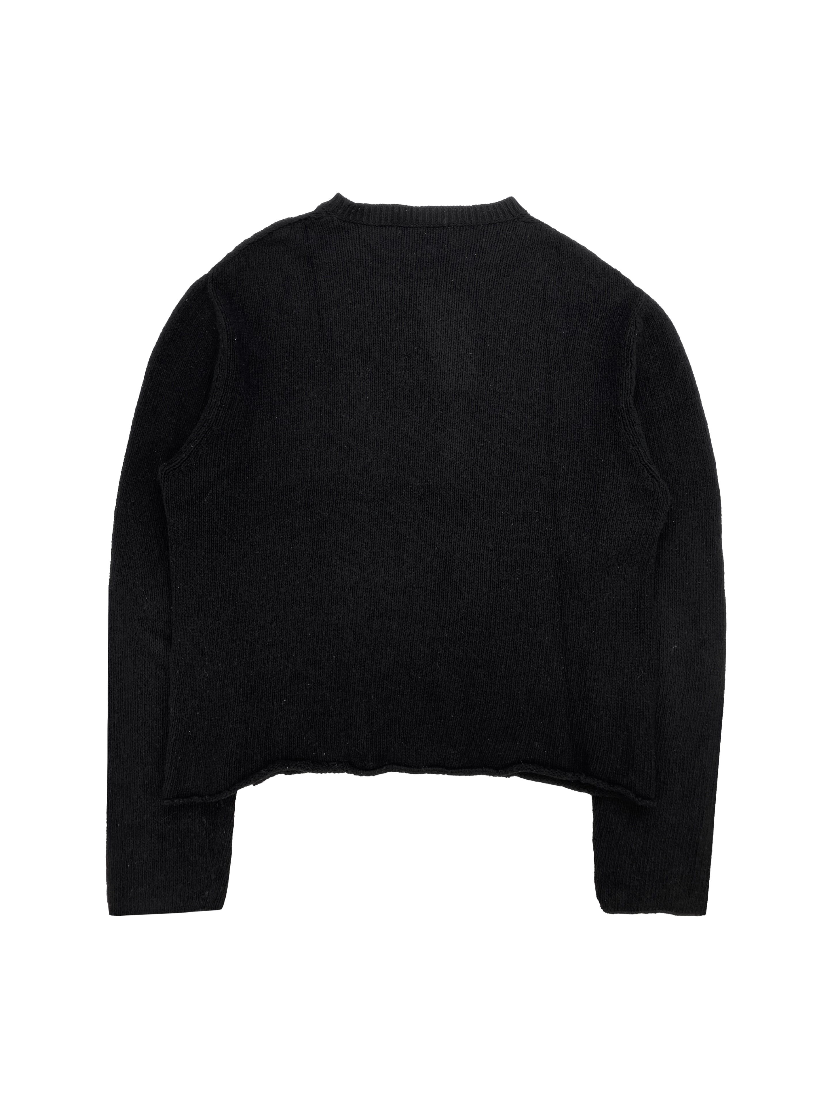 Prada Cashmere Black Knit Cropped Sweater