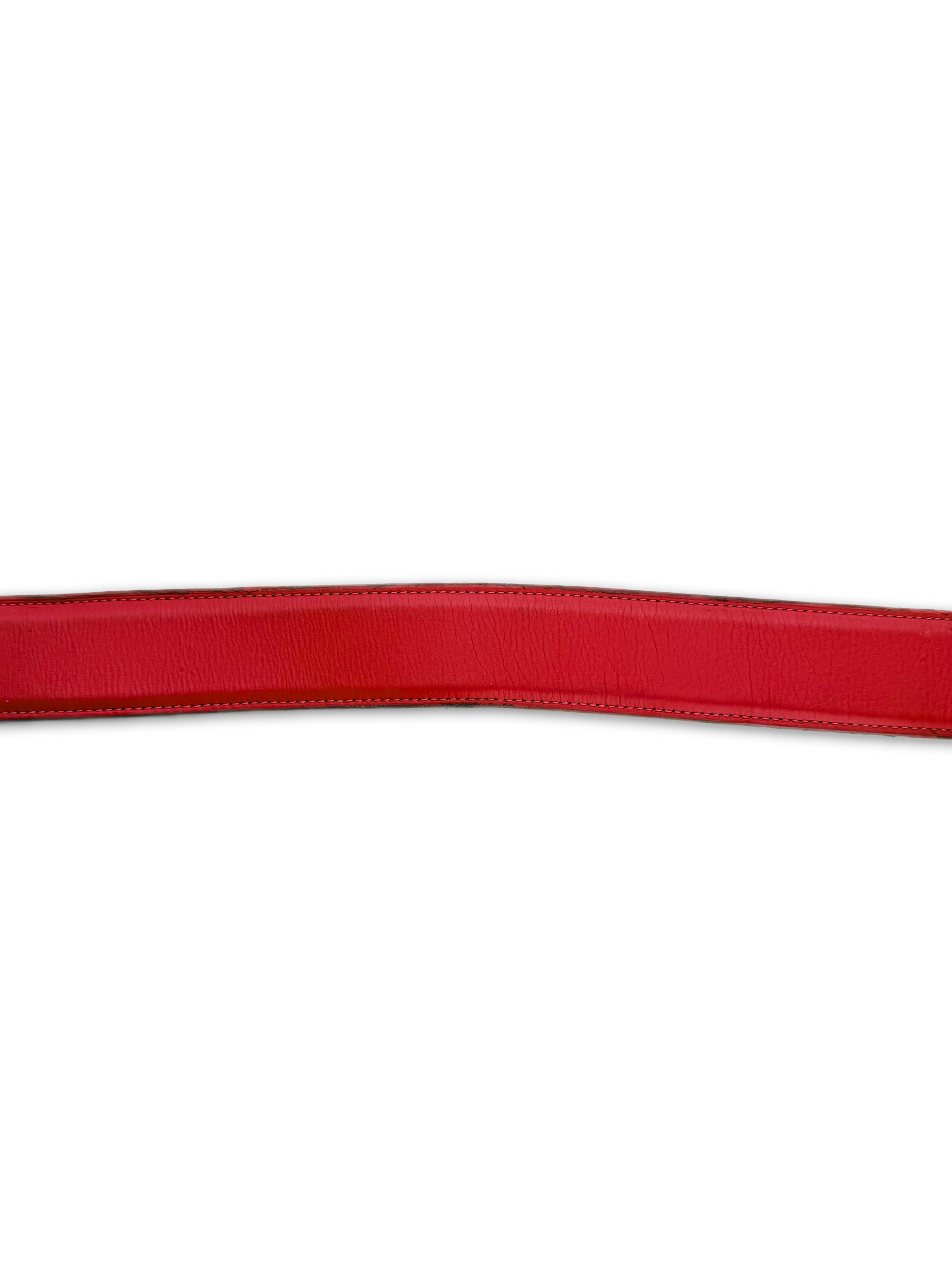 Chrome Hearts Cherry Red Leather ‘Gunslinger’ .925 Silver Belt