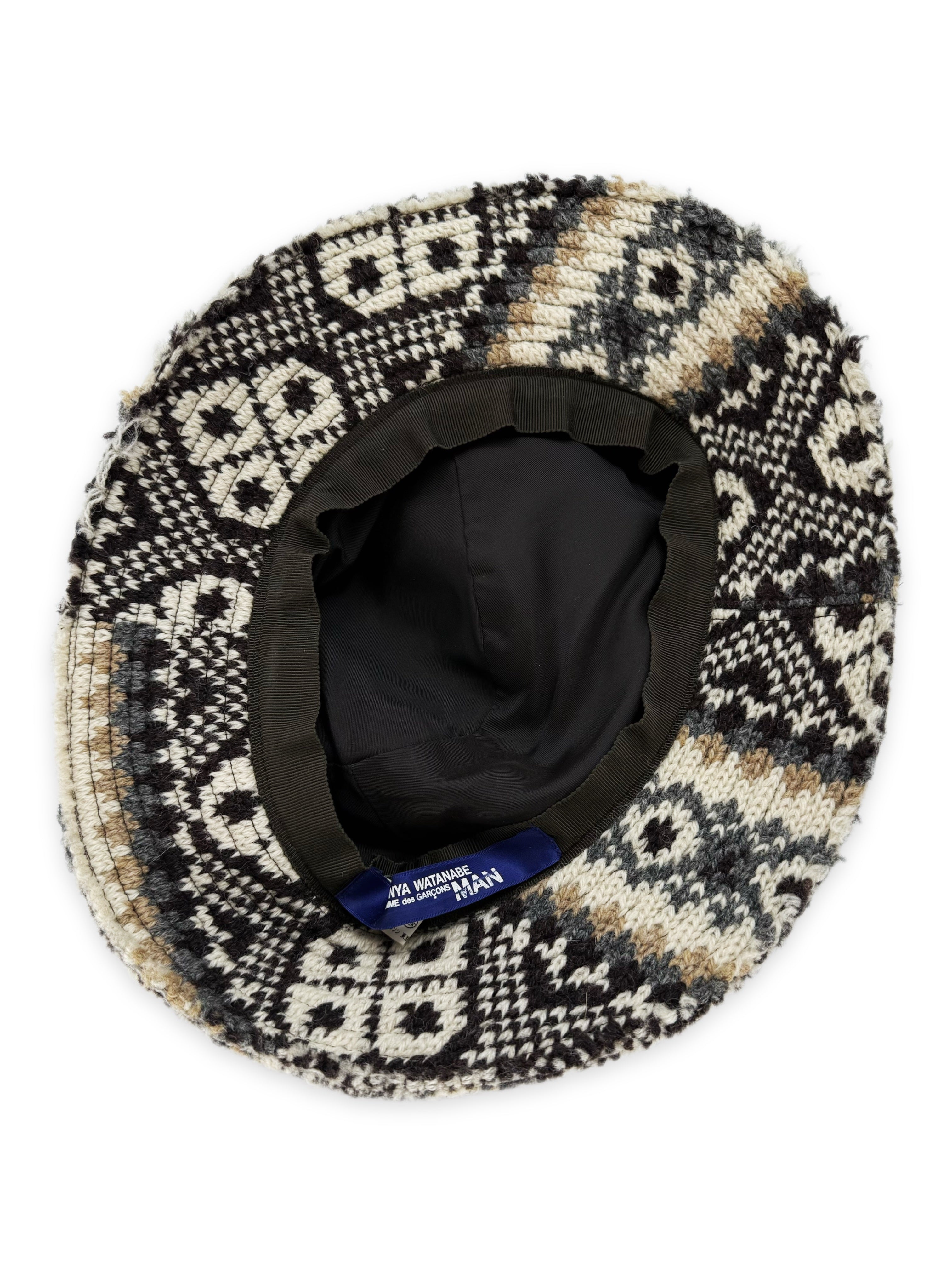 AW03 Junya Watanabe Knitted Abstract Bucket Hat