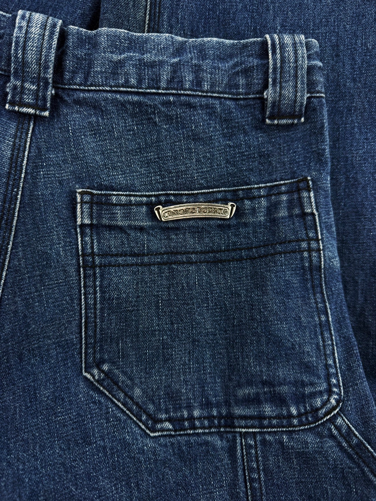 Chrome Hearts Carpenter Blue Wash .925 Silver Denim Jeans