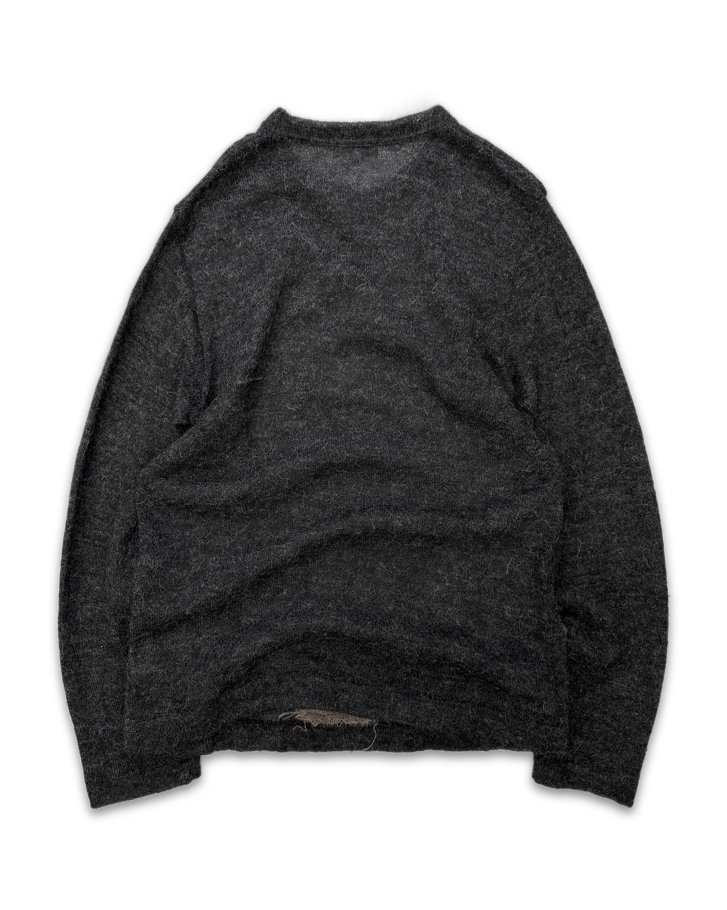 AW04 Yohji Yamamoto Pour Homme Alpaca ‘Burnt’ Knit Sweater